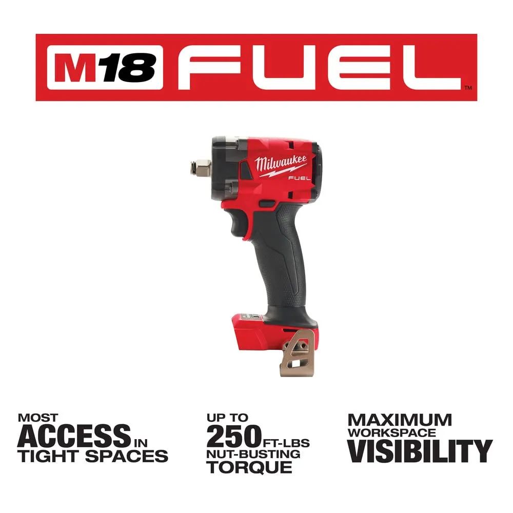 Open Box -  Milwaukee M18 FUEL GEN-3 18-Volt Lithium-Ion Brushless Cordless 1/2 in. Compact Impact Wrench with Friction Ring (Tool-Only)