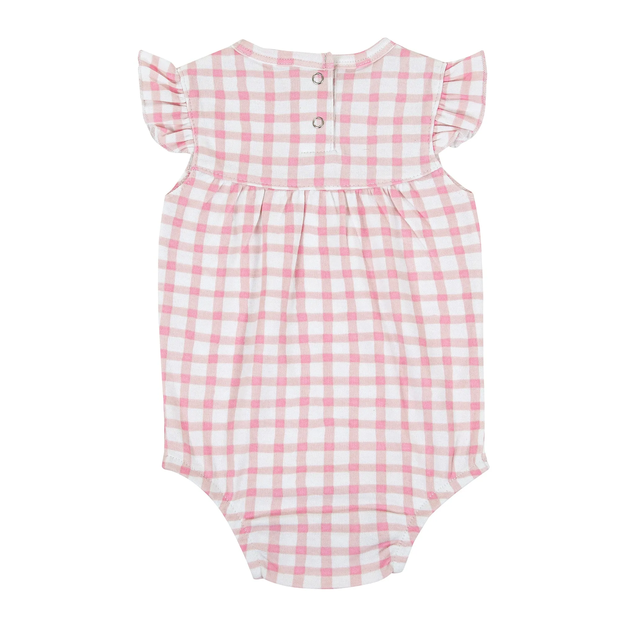 Pink Checks - Bubble Romper & Headband