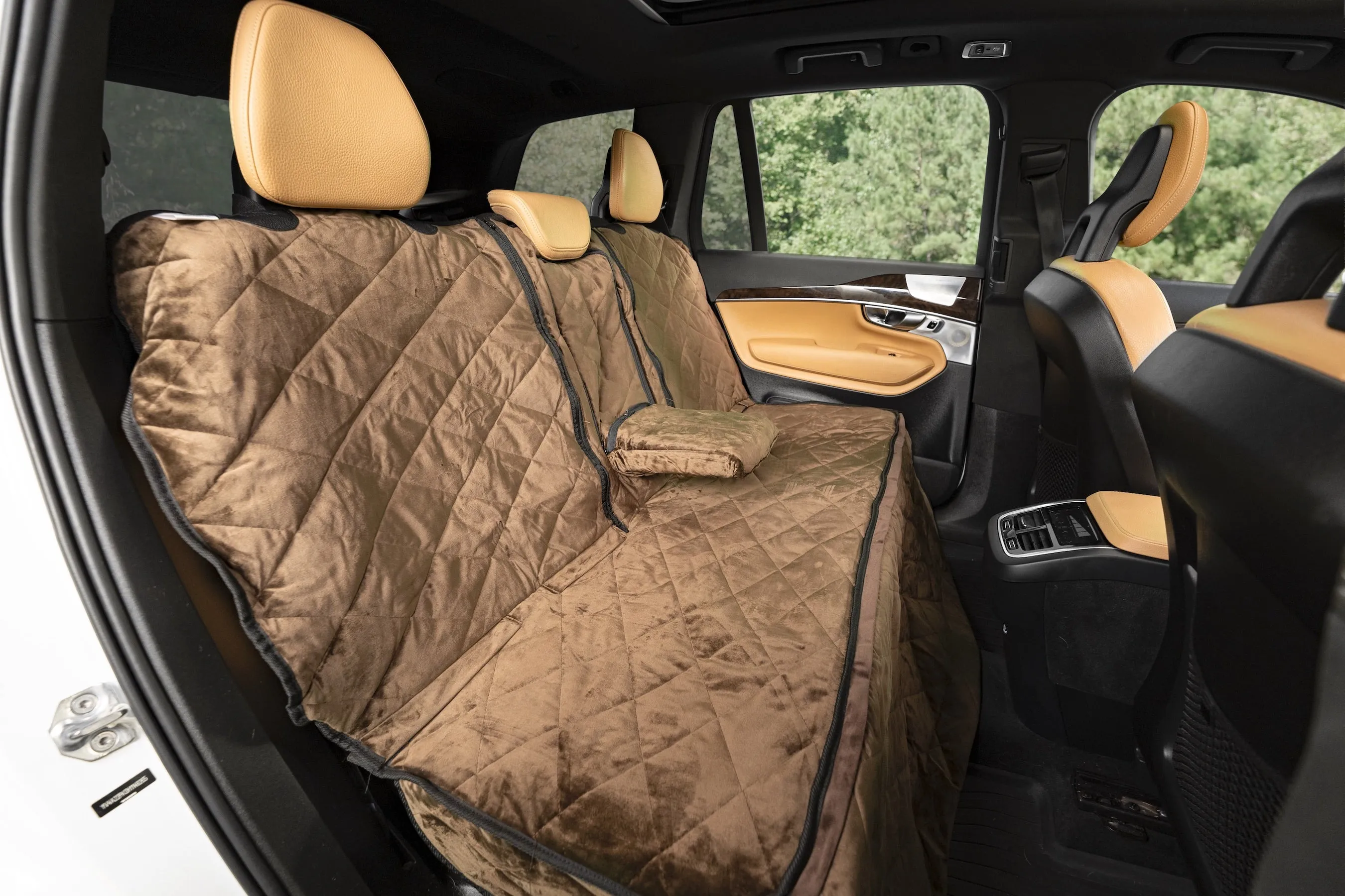 Plush Paws Luxury Velvet Convertible Rear Pet Seat Cover