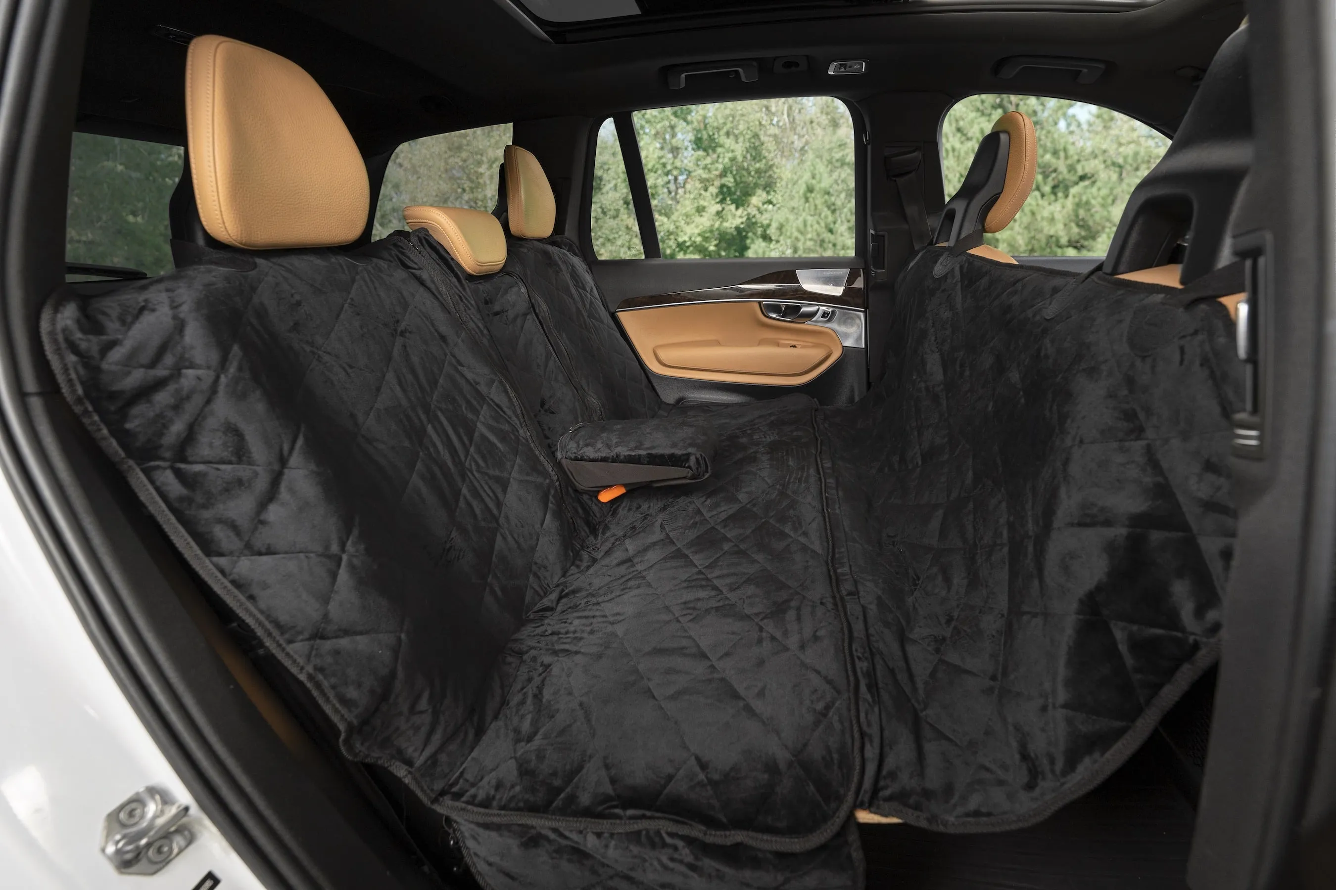 Plush Paws Luxury Velvet Convertible Rear Pet Seat Cover
