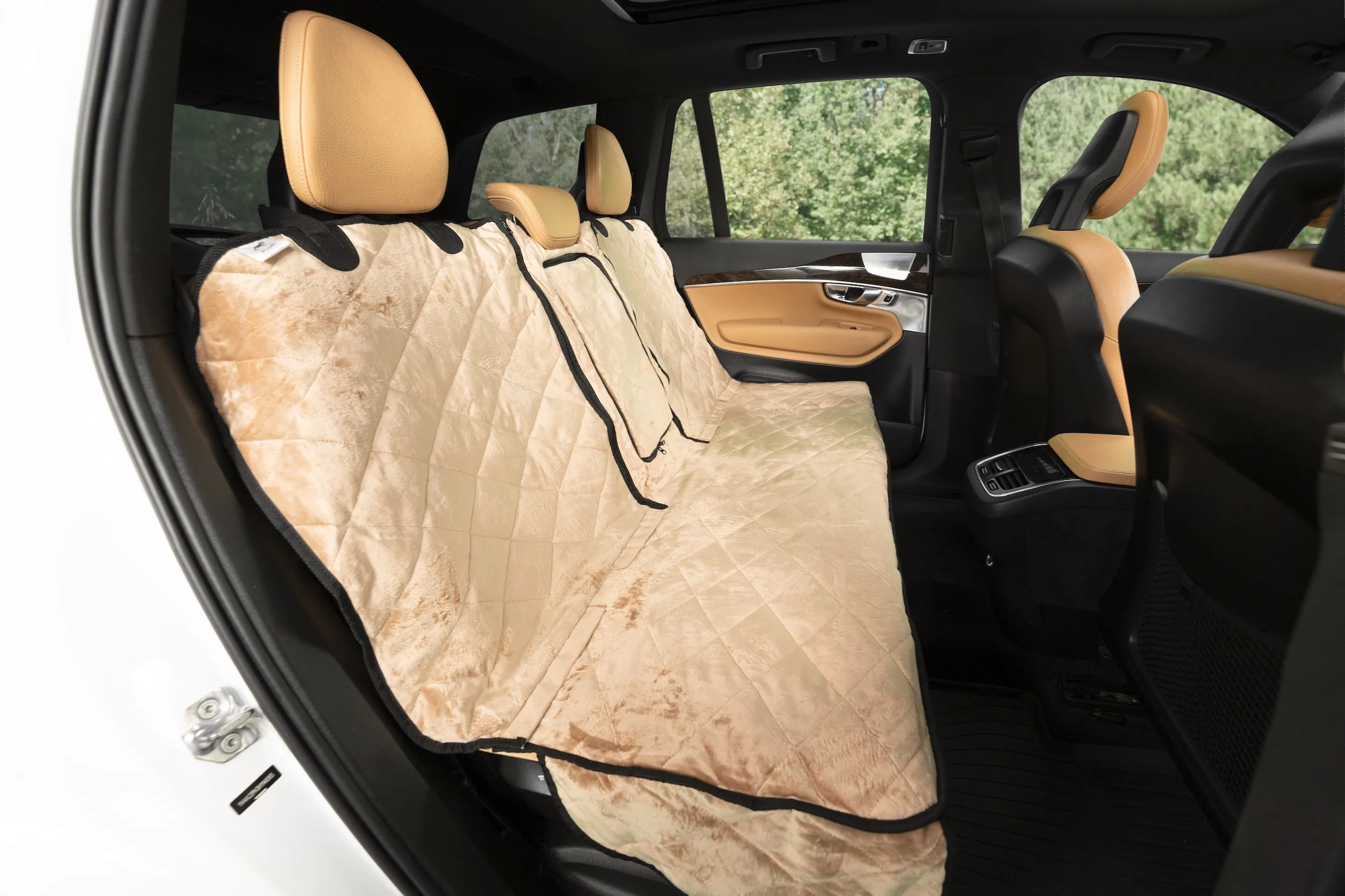 Plush Paws Luxury Velvet Convertible Rear Pet Seat Cover