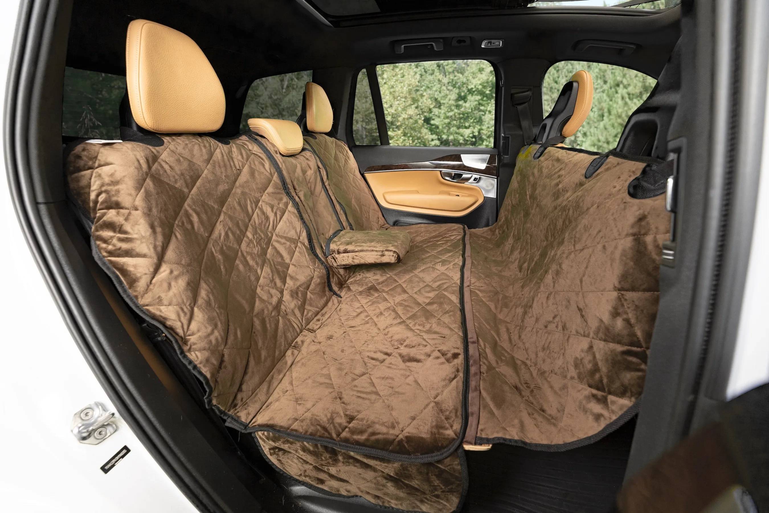 Plush Paws Luxury Velvet Convertible Rear Pet Seat Cover