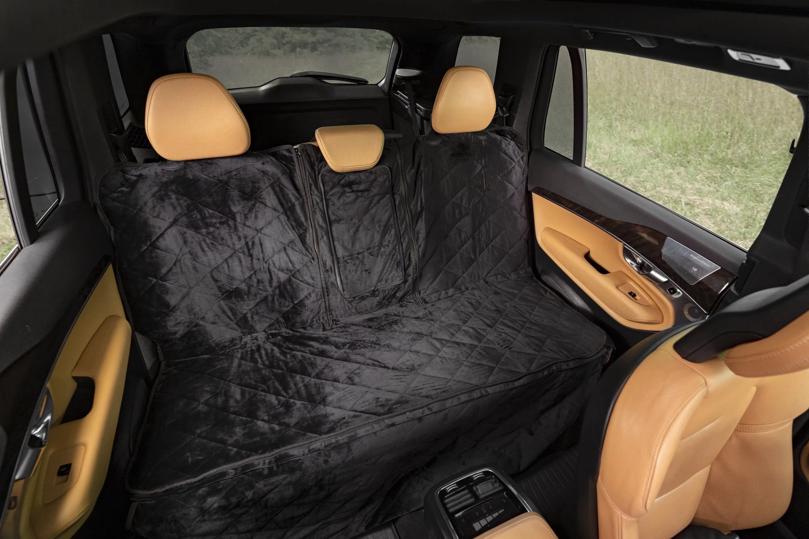 Plush Paws Luxury Velvet Convertible Rear Pet Seat Cover