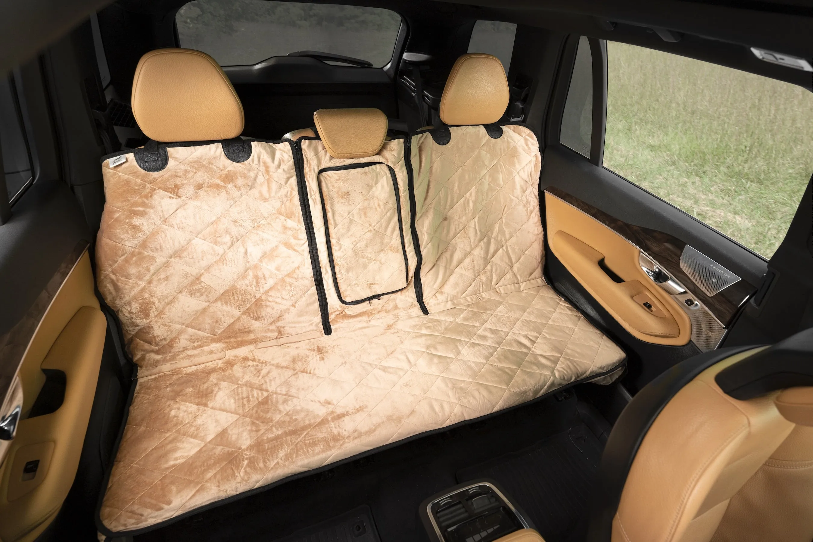 Plush Paws Luxury Velvet Convertible Rear Pet Seat Cover