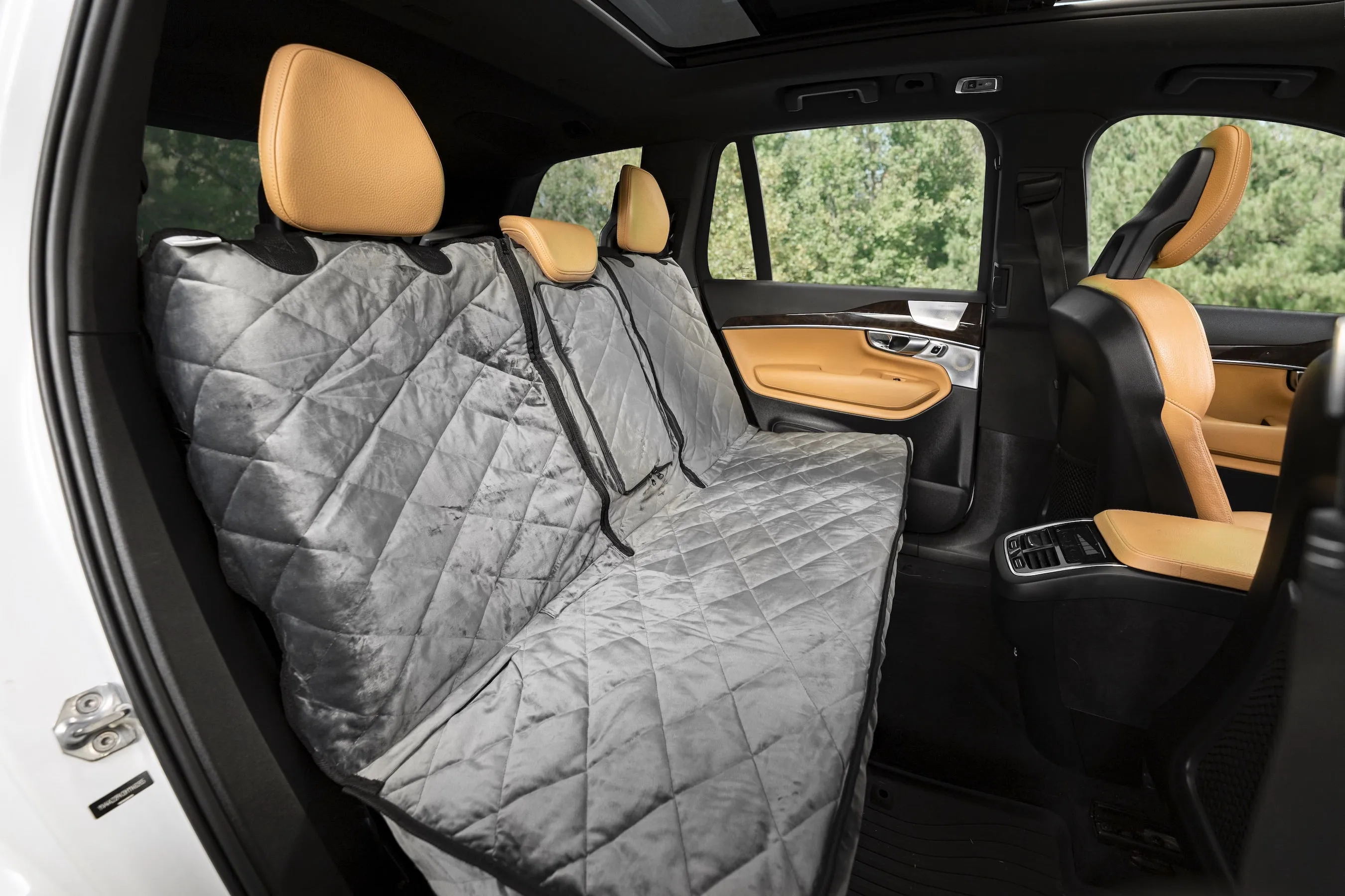 Plush Paws Luxury Velvet Convertible Rear Pet Seat Cover