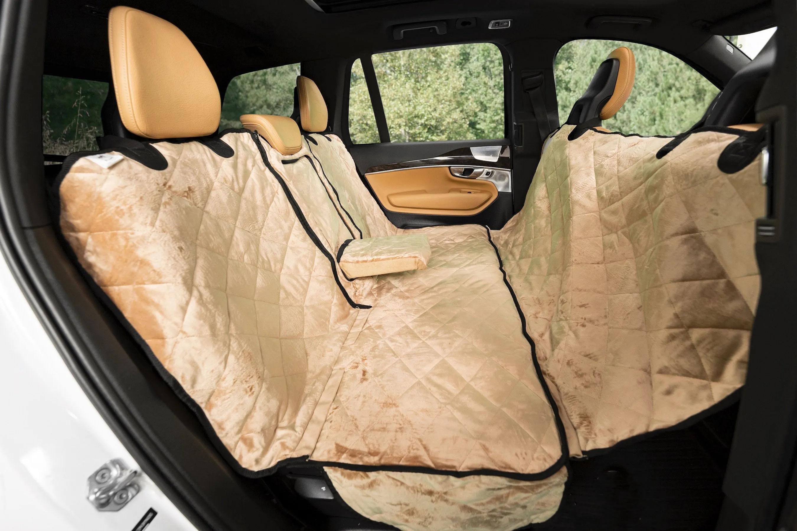 Plush Paws Luxury Velvet Convertible Rear Pet Seat Cover