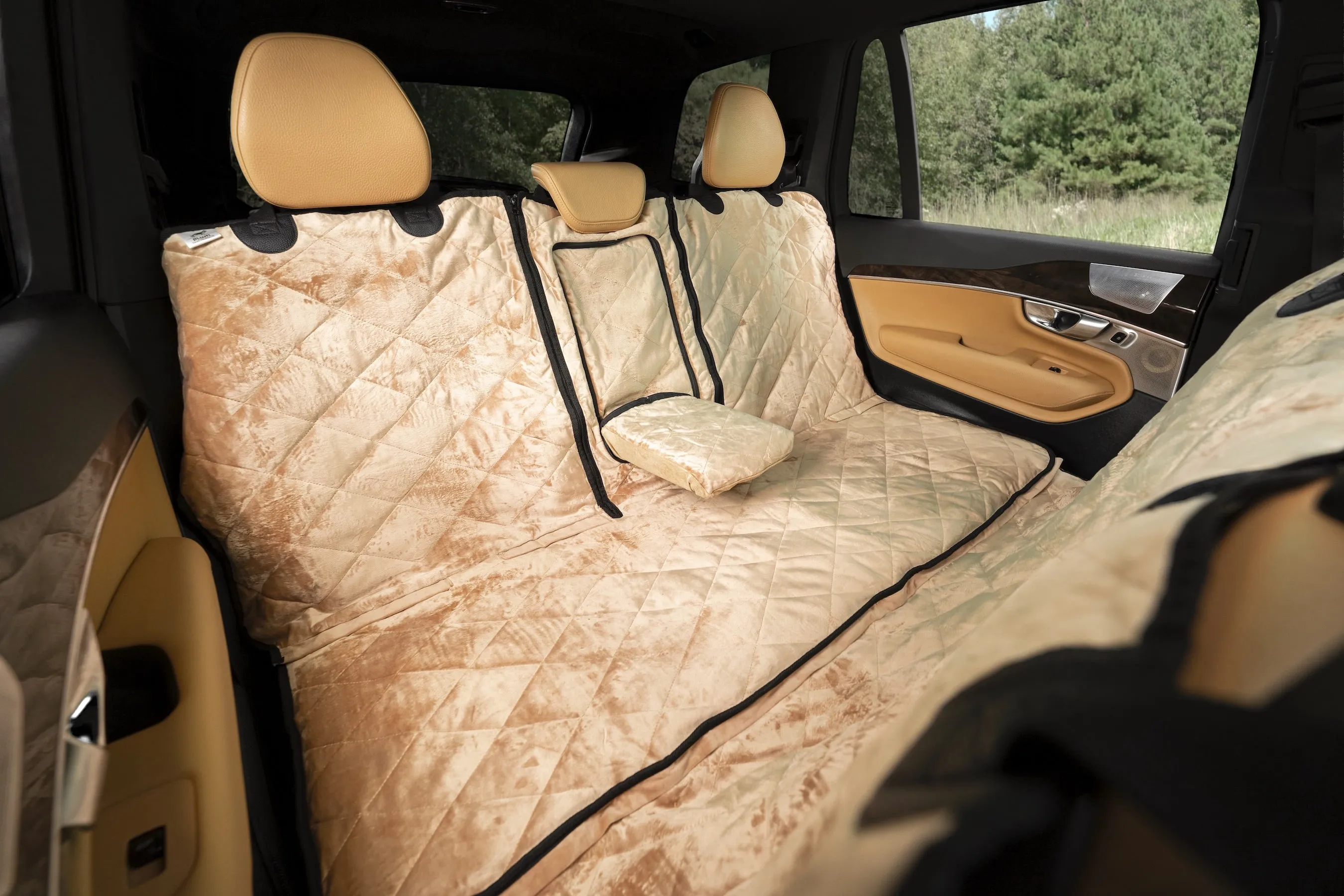 Plush Paws Luxury Velvet Convertible Rear Pet Seat Cover