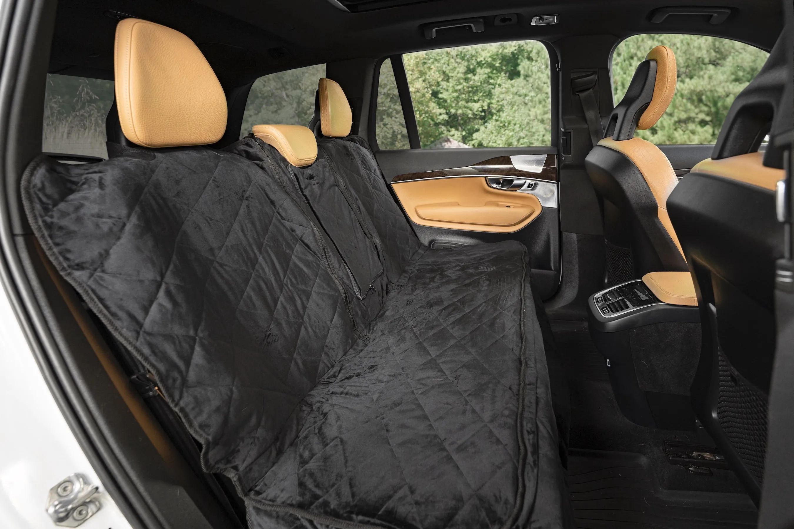 Plush Paws Luxury Velvet Convertible Rear Pet Seat Cover
