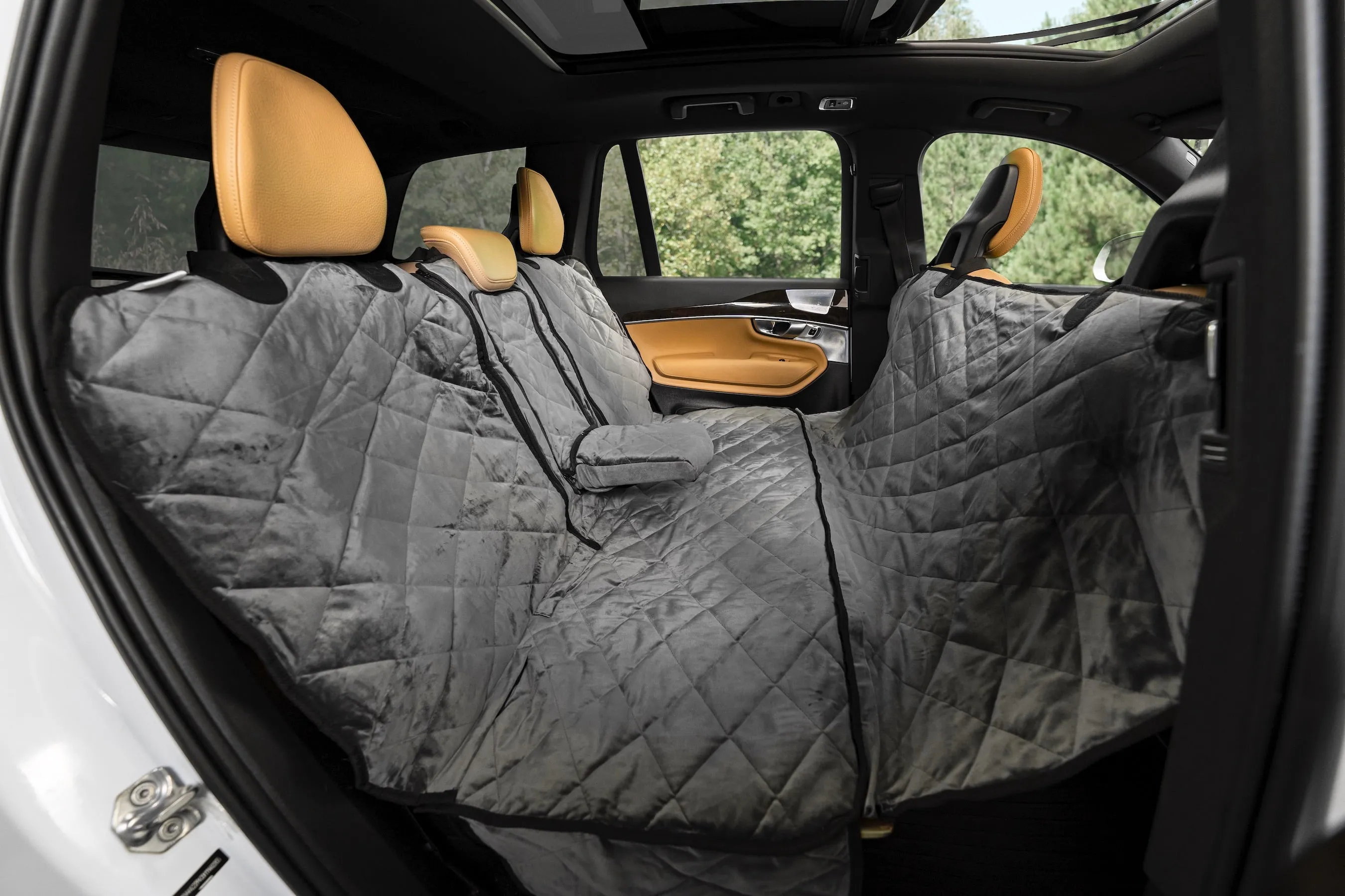 Plush Paws Luxury Velvet Convertible Rear Pet Seat Cover