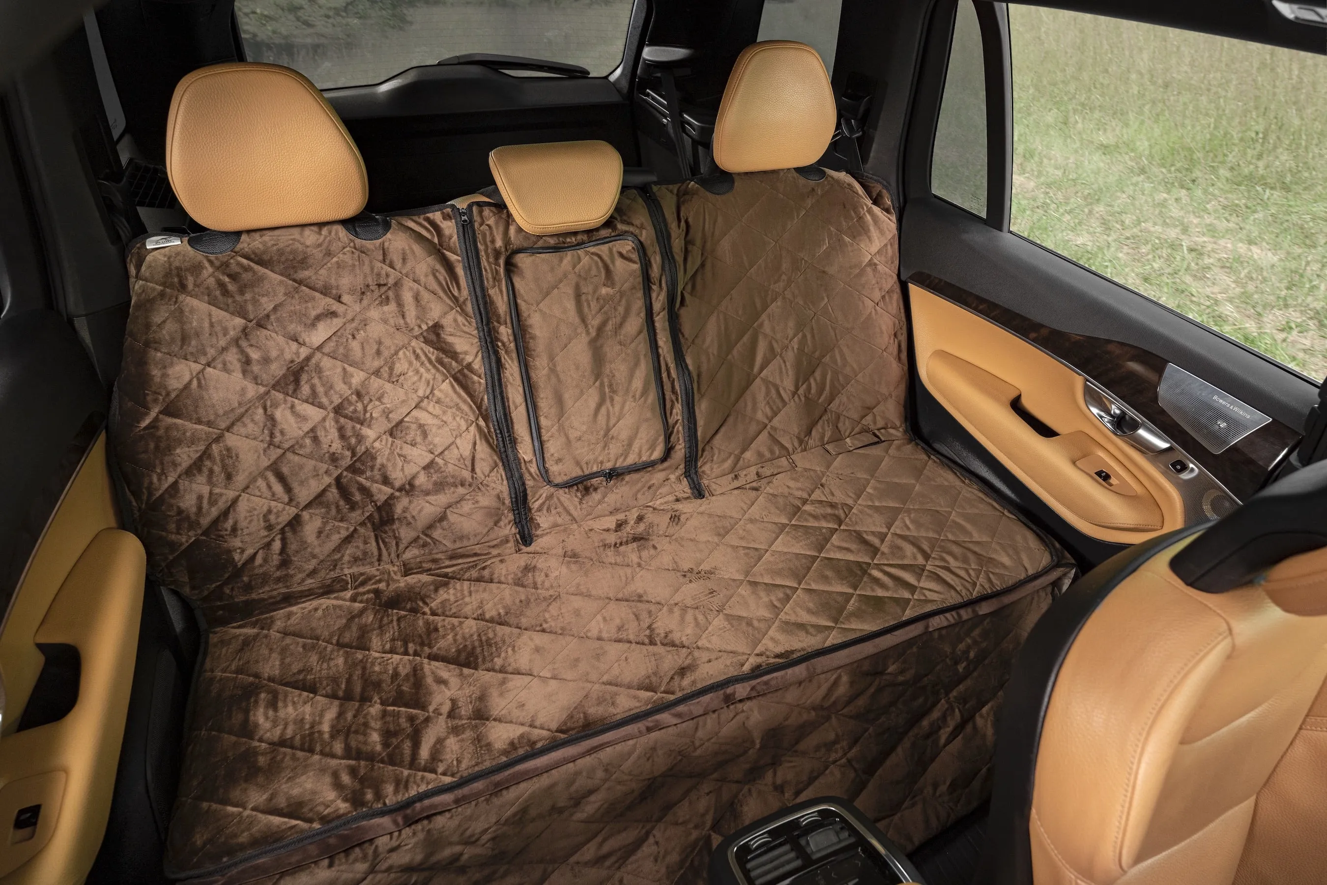 Plush Paws Luxury Velvet Convertible Rear Pet Seat Cover
