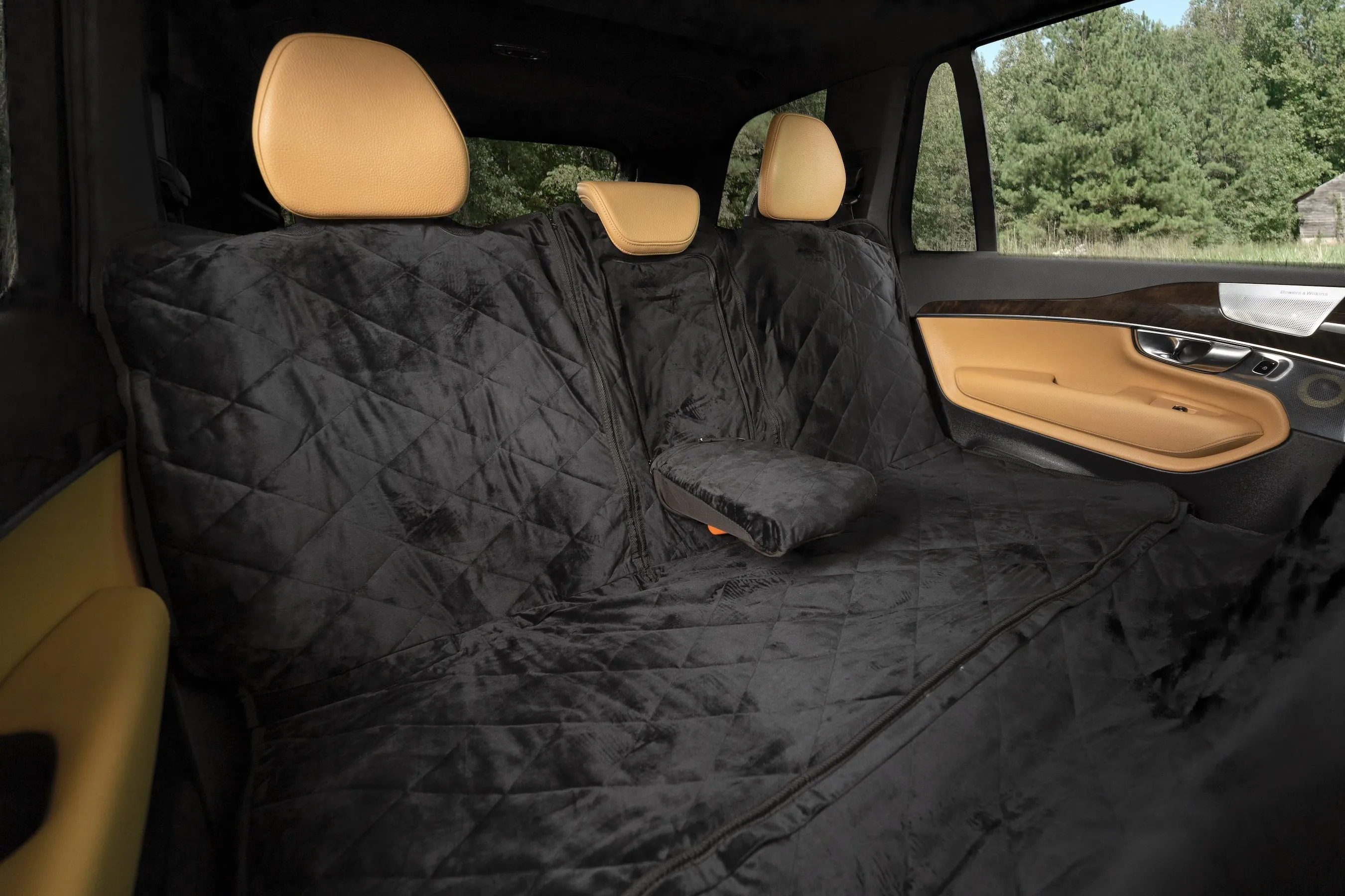Plush Paws Luxury Velvet Convertible Rear Pet Seat Cover