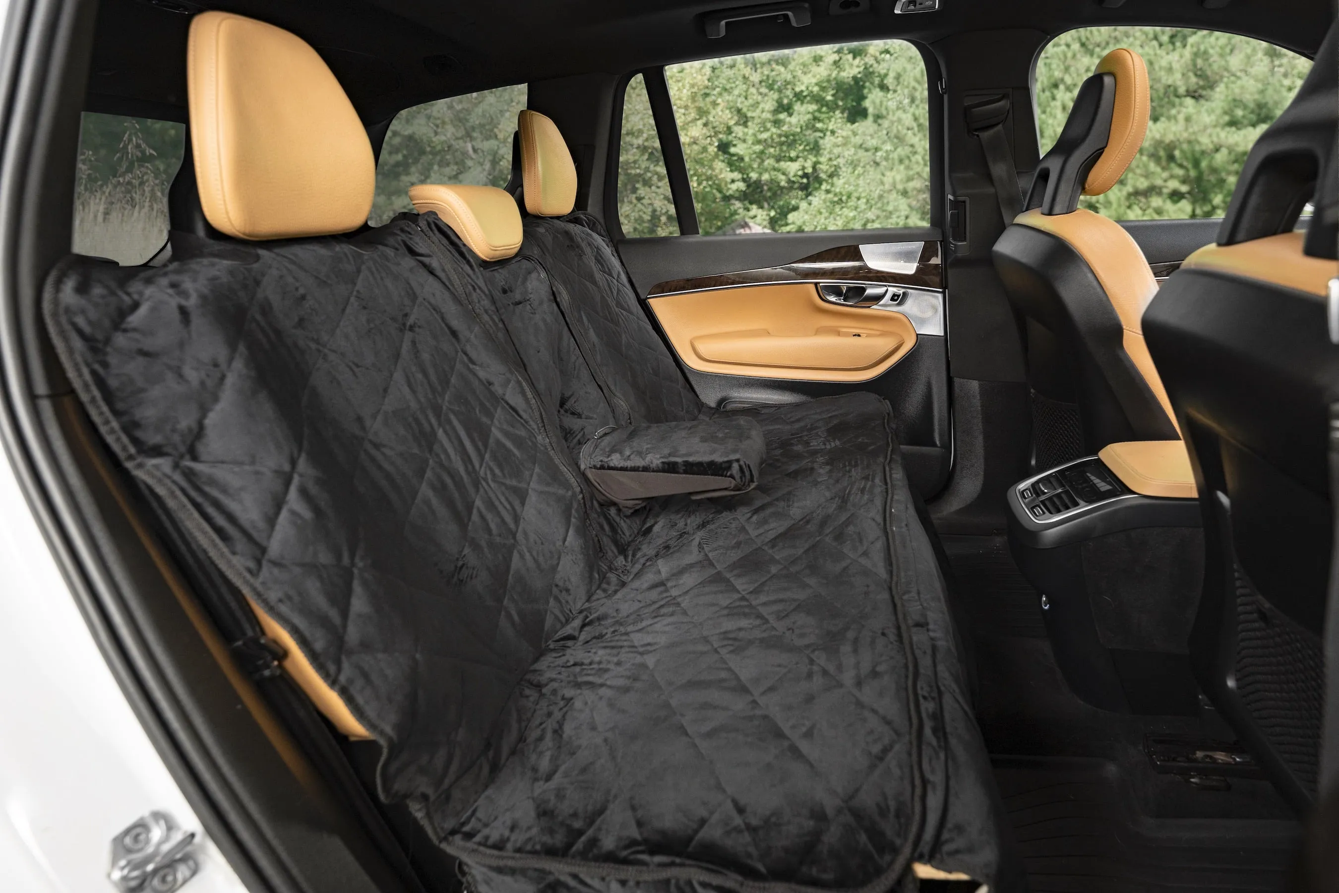 Plush Paws Luxury Velvet Convertible Rear Pet Seat Cover