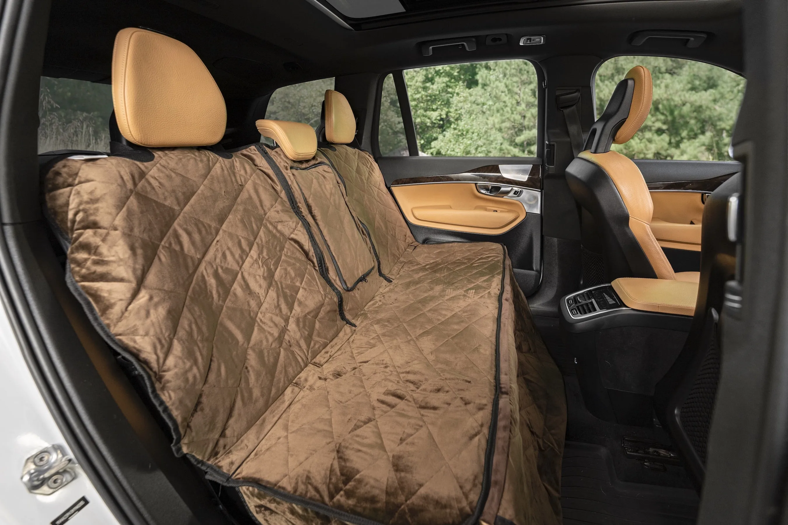 Plush Paws Luxury Velvet Convertible Rear Pet Seat Cover