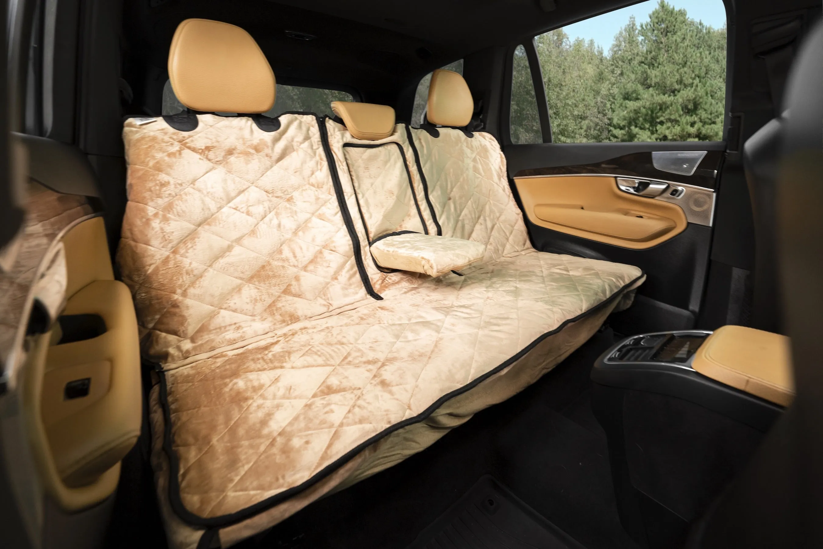 Plush Paws Luxury Velvet Convertible Rear Pet Seat Cover