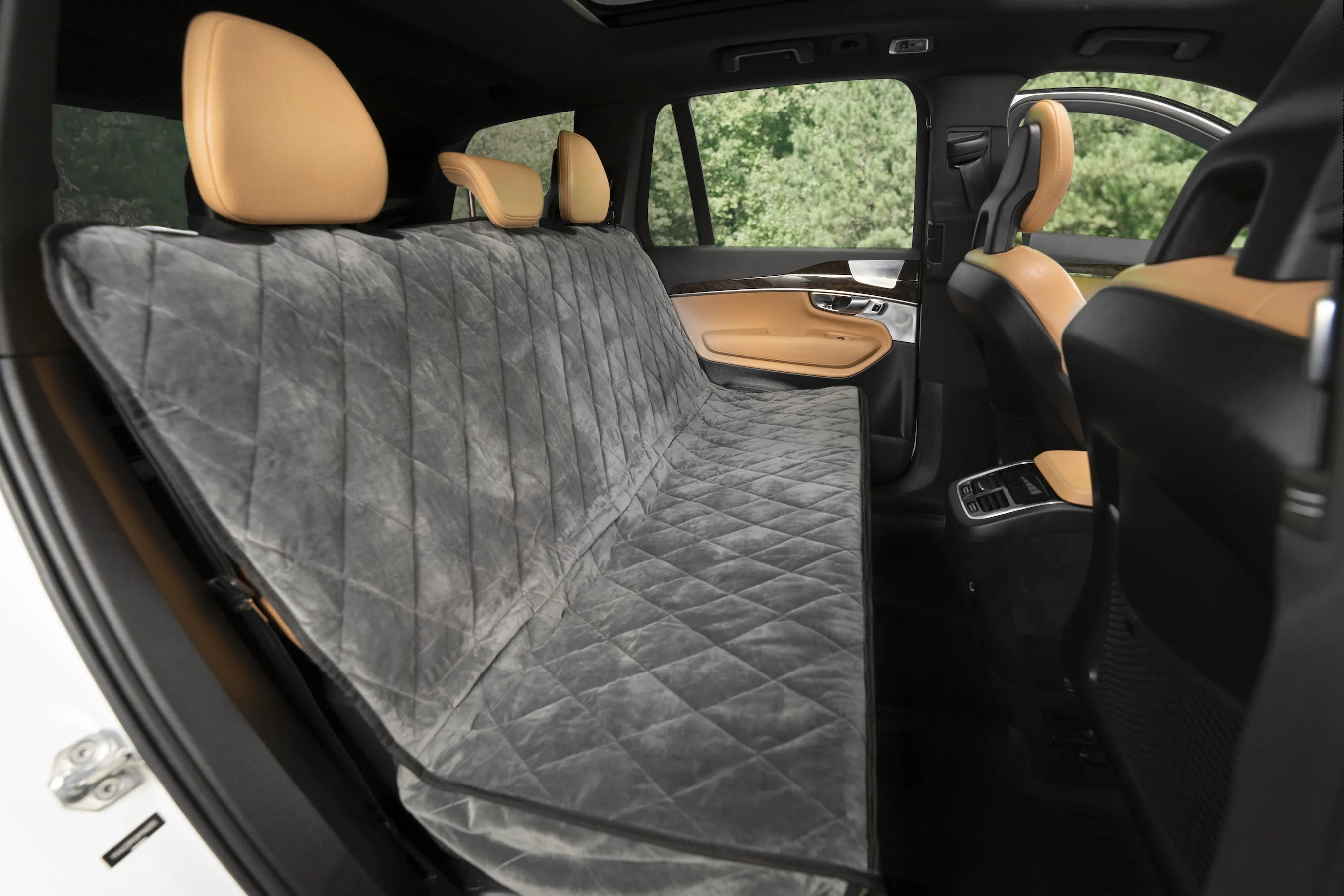 Plush Paws Luxury Velvet Rear Pet Seat Cover Without Hammock