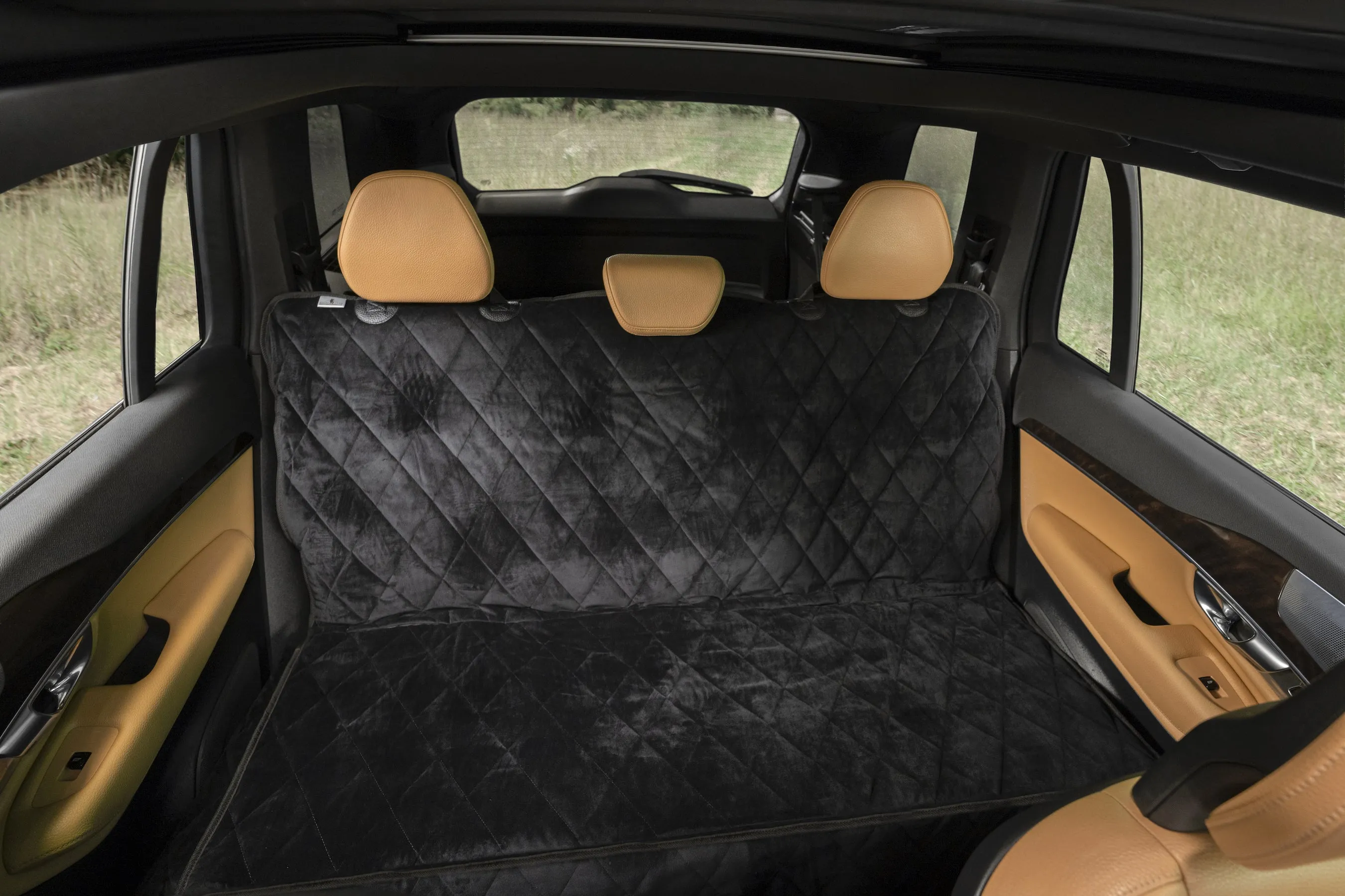 Plush Paws Luxury Velvet Rear Pet Seat Cover Without Hammock