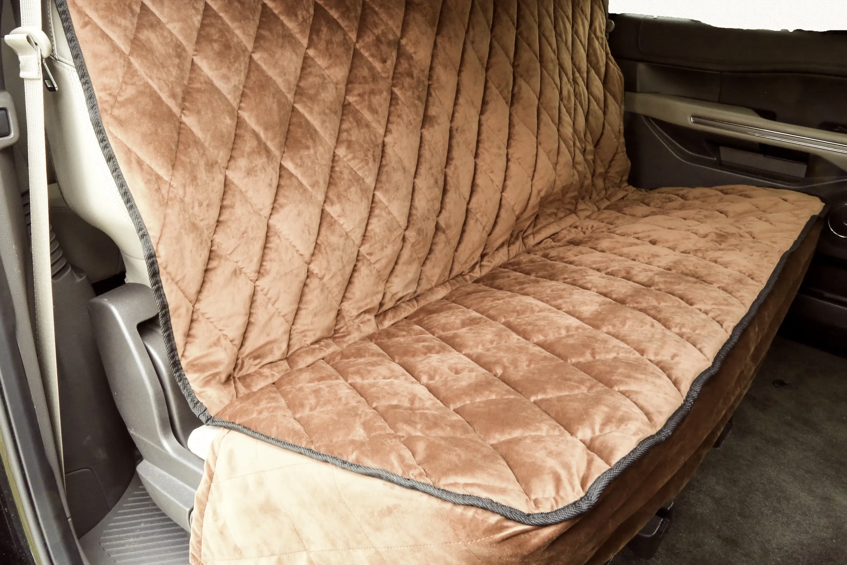 Plush Paws Luxury Velvet Rear Pet Seat Cover Without Hammock
