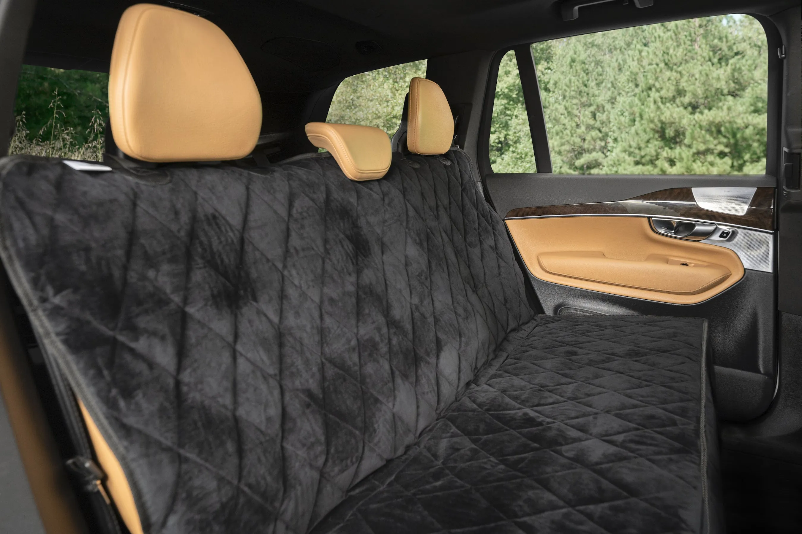 Plush Paws Luxury Velvet Rear Pet Seat Cover Without Hammock
