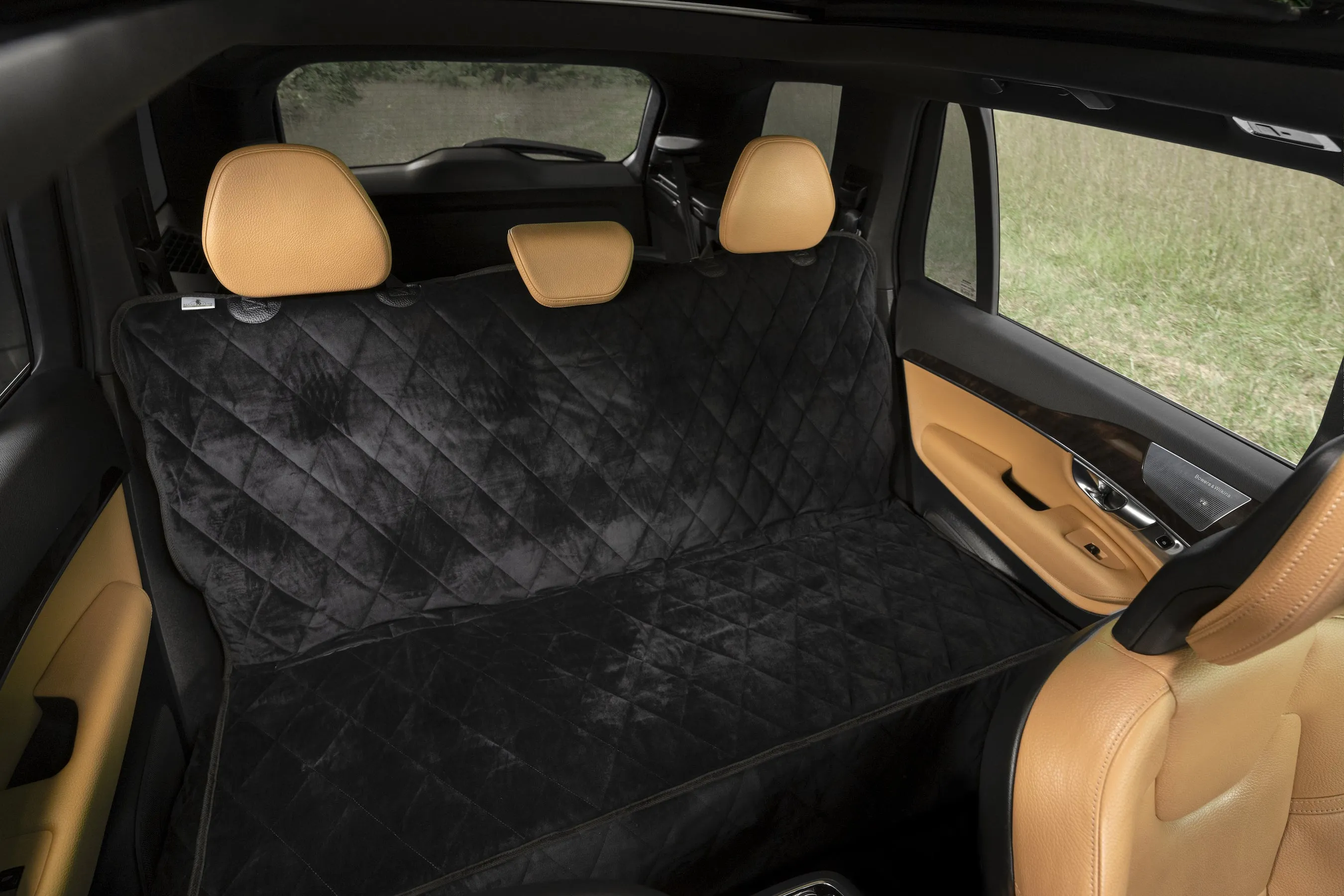 Plush Paws Luxury Velvet Rear Pet Seat Cover Without Hammock