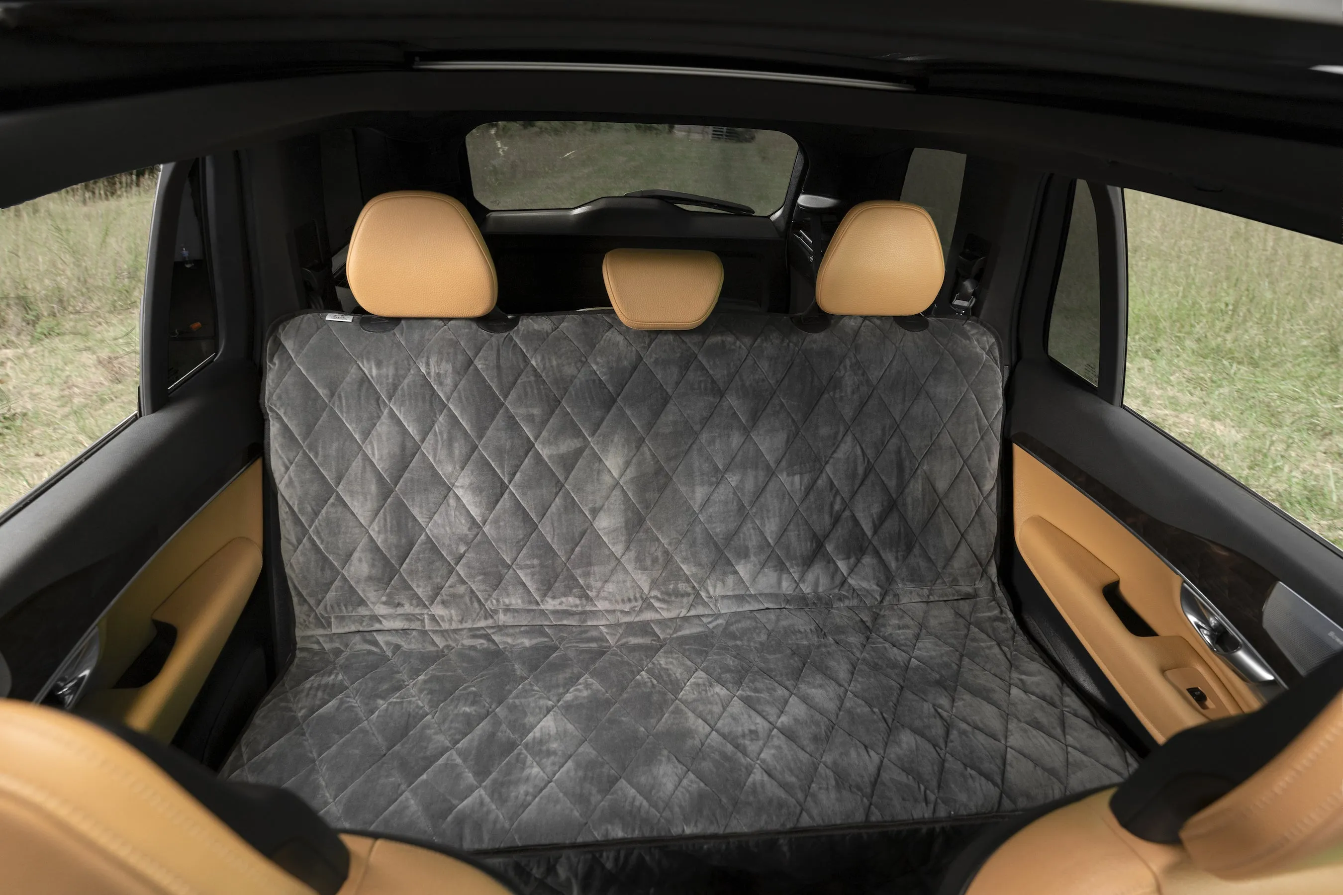 Plush Paws Luxury Velvet Rear Pet Seat Cover Without Hammock