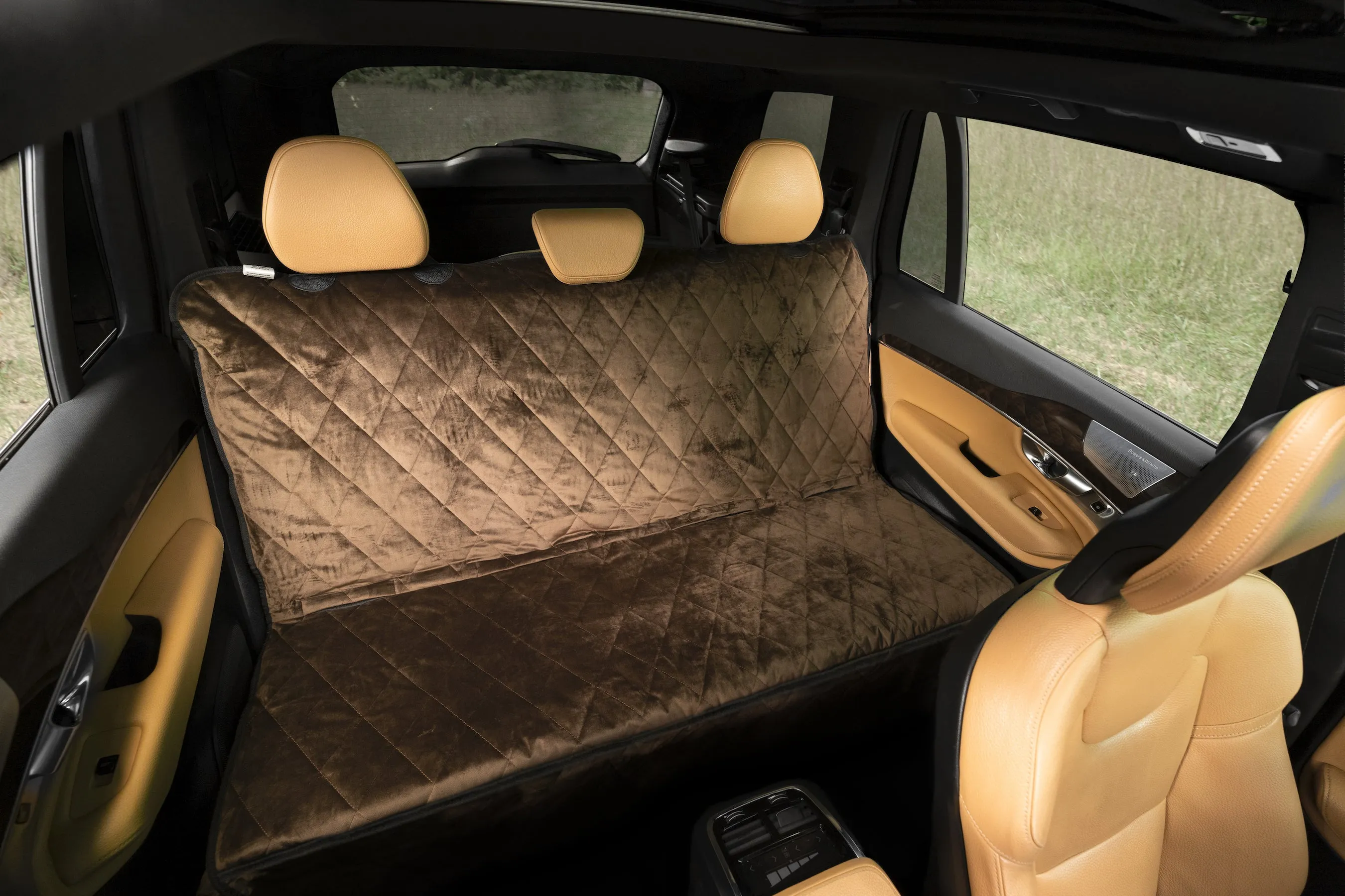 Plush Paws Luxury Velvet Rear Pet Seat Cover Without Hammock