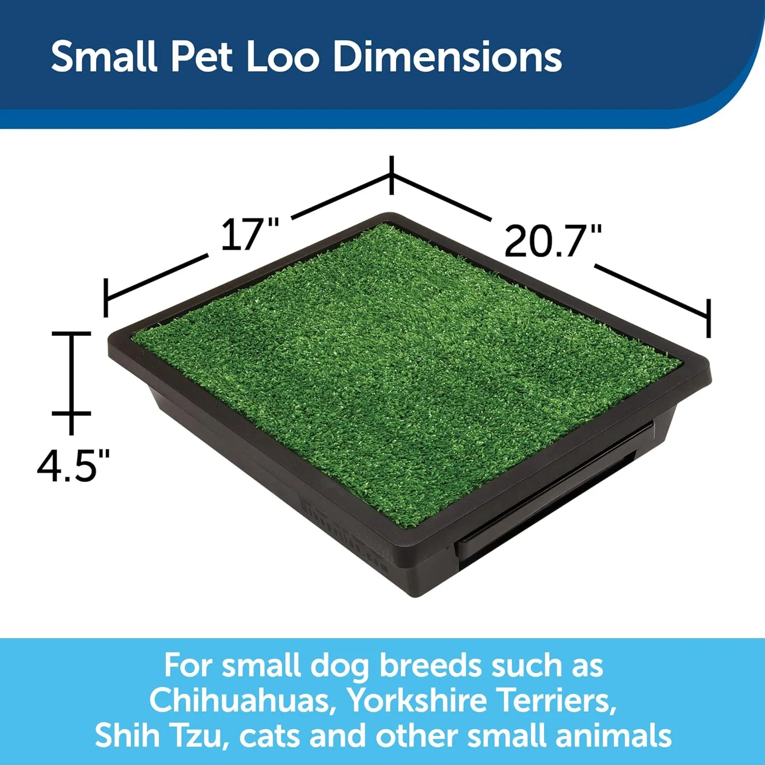 Portable Dog Potty: Small, Grass Mat