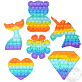 Rainbow Bubble Poppers 6-8.25" 6-8.25" Stress Reliever, Bubble Popping - Random Style Pick (1 Pcs)