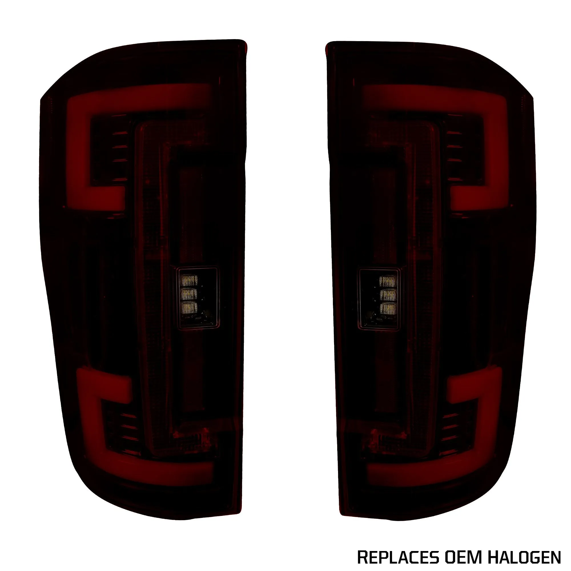 RECON - LED Tail Lights - Dark Red/Smoked Lens - 2017-2019 Super Duty