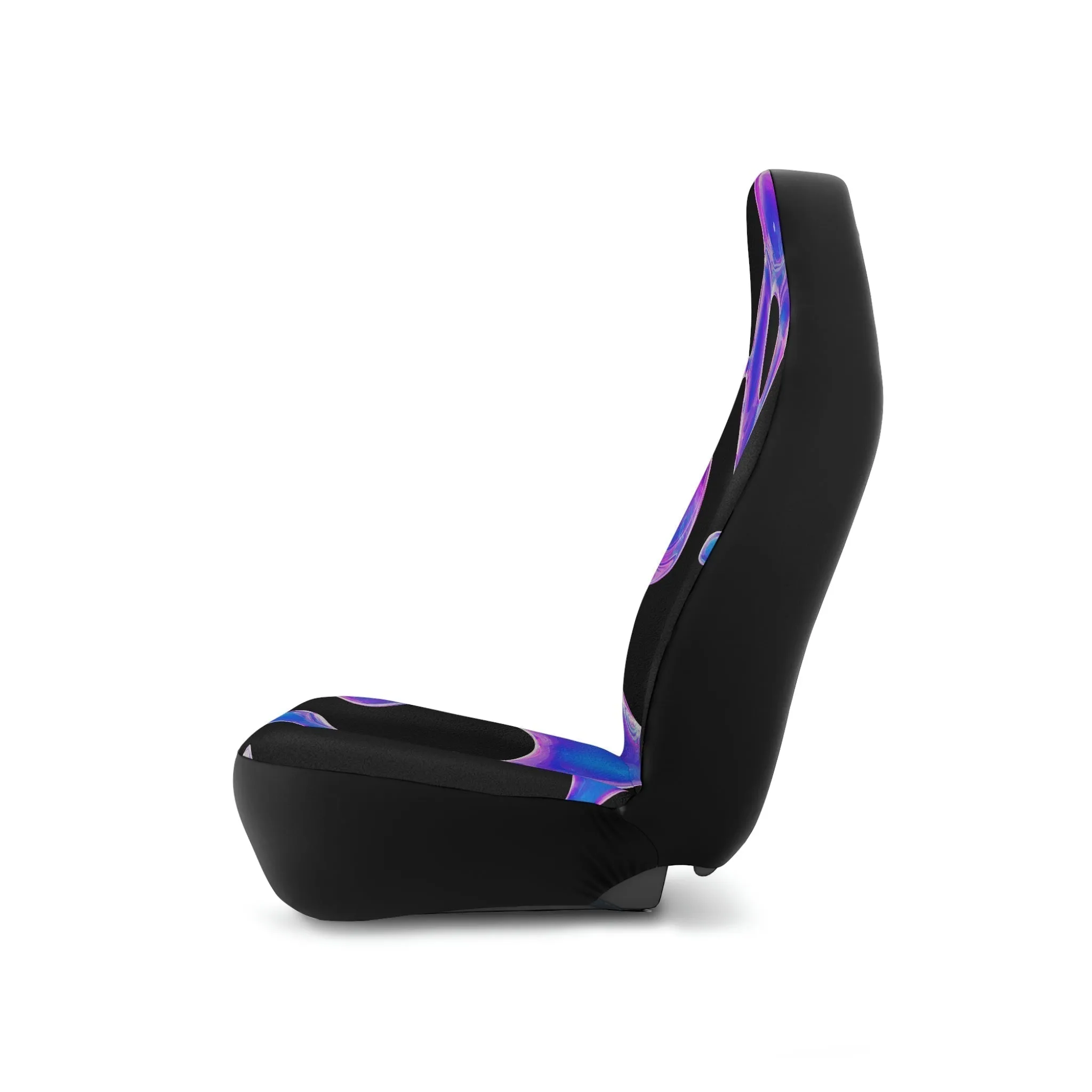 Seat Covers for Cars, Y2K Car Seat Cover, Hippie Car Accessories for Women, Blue and Black Universal Vehicle Seat Protector, Neon Chair Cover for Car
