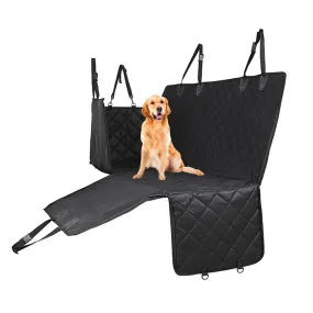 SOGA 600D Oxford Cloth Waterproof Dog Car Cover Back Seat Protector Hammock Non Slip Pet Mat Black