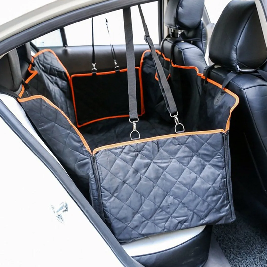 SOGA 600D Oxford Cloth Waterproof Dog Car Cover Back Seat Protector Hammock Pet Mat Black
