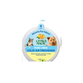 Solid Air Freshener Absorbs Pet Odors Pure Linen 20 oz By Citrus Magic