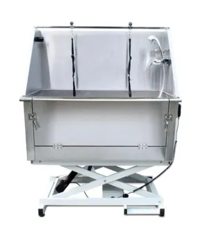 Stainless Steel Bath Tub Pro 127cm choice of •Electric Lift or •Stand (removable) ~ Full Width Walk-In Entry Door   many features