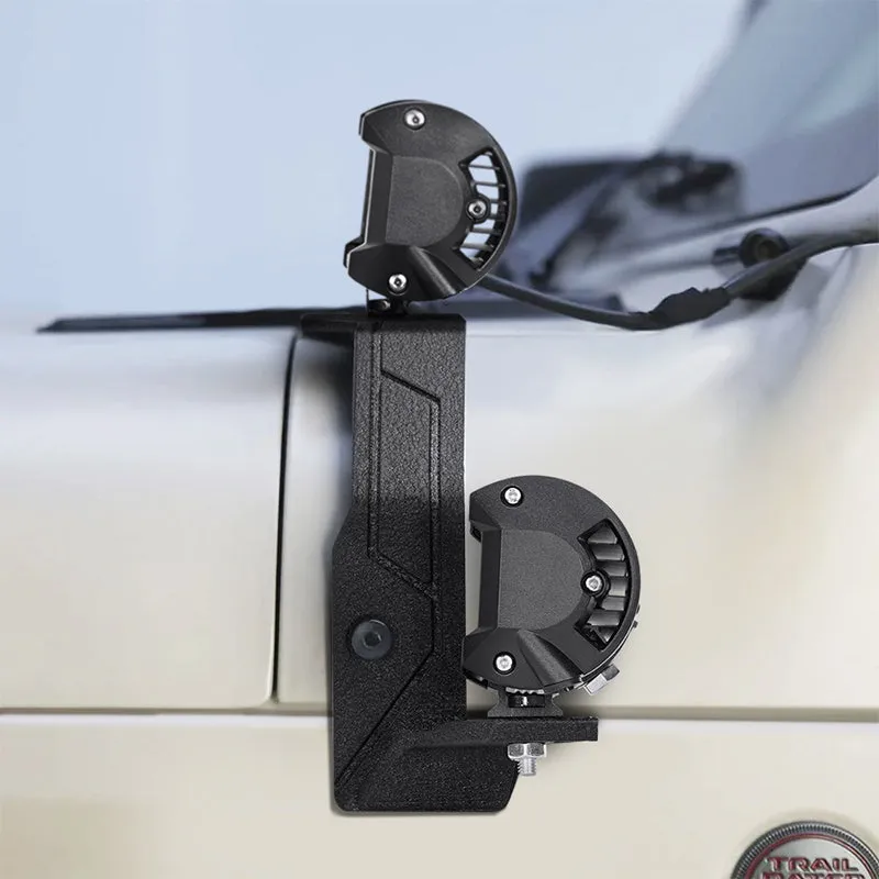 Suparee Jeep A-pillar LED Work Lights Amber & White with Brackets for Wrangler JL JLU