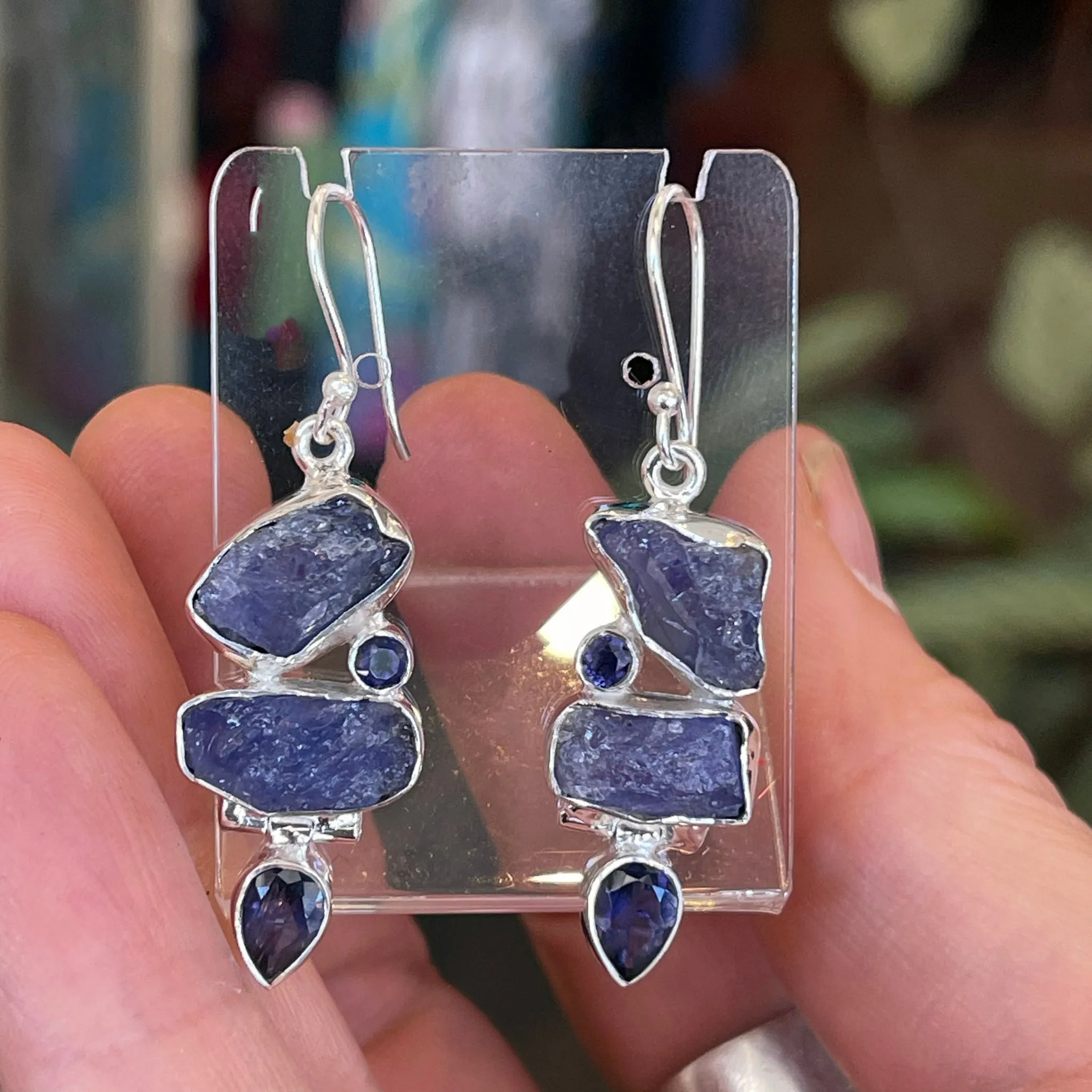 TANZANITE MULTI STONE EARRINGS | Raw