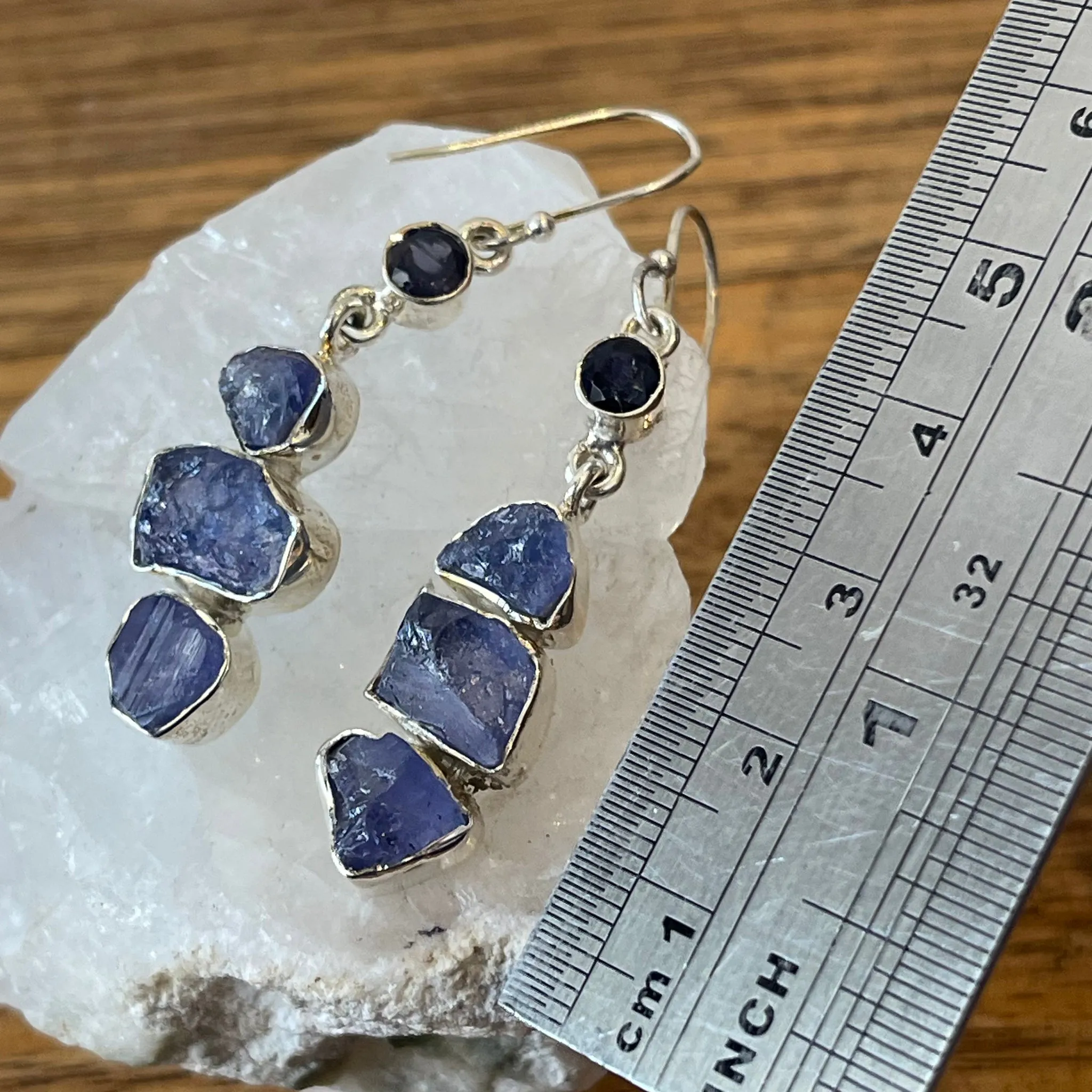 TANZANITE MULTI STONE EARRINGS | Raw