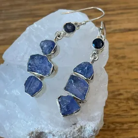 TANZANITE MULTI STONE EARRINGS | Raw