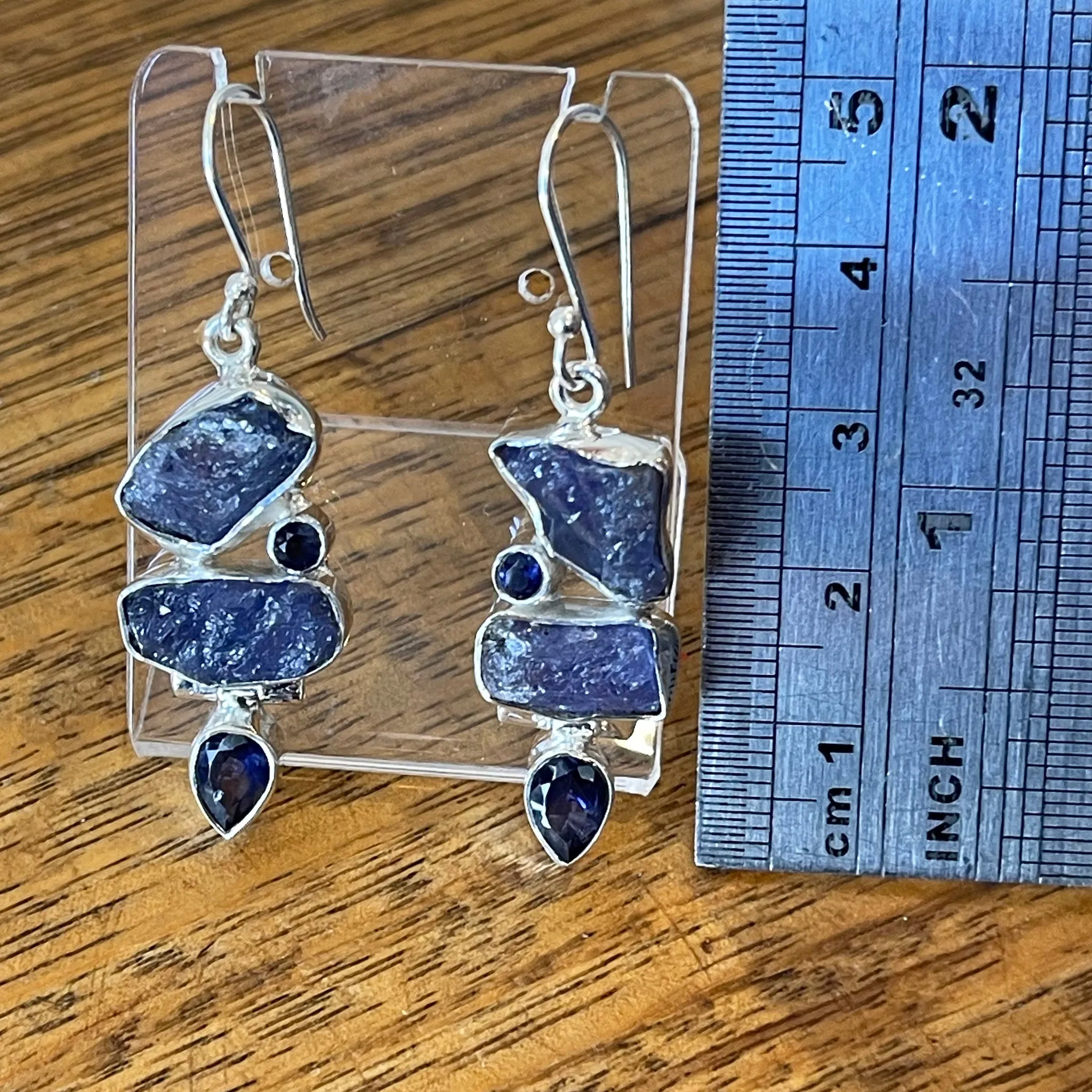 TANZANITE MULTI STONE EARRINGS | Raw