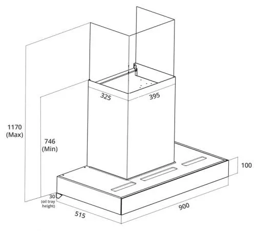 Tecno High Suction Chimney Hood KD 3288