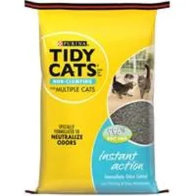 Tidy Cats Instant Action 7023010770 Cat Litter, 20 lb Capacity, Gray/Tan, Granular Bag :BAG: QUANTITY: 1