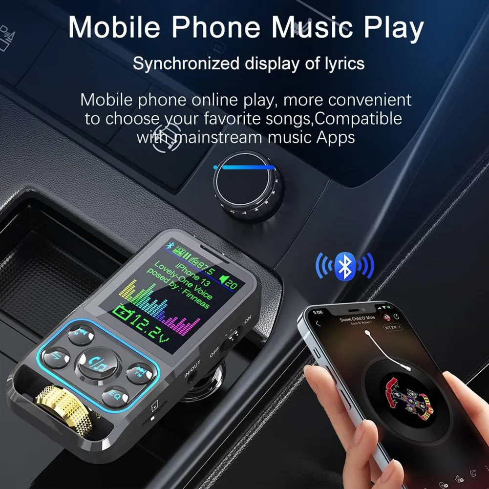 US Fm Transmitter Wireless Car Handsfree Bluetooth-compatible Mp3