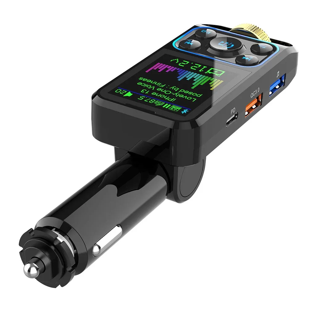US Fm Transmitter Wireless Car Handsfree Bluetooth-compatible Mp3