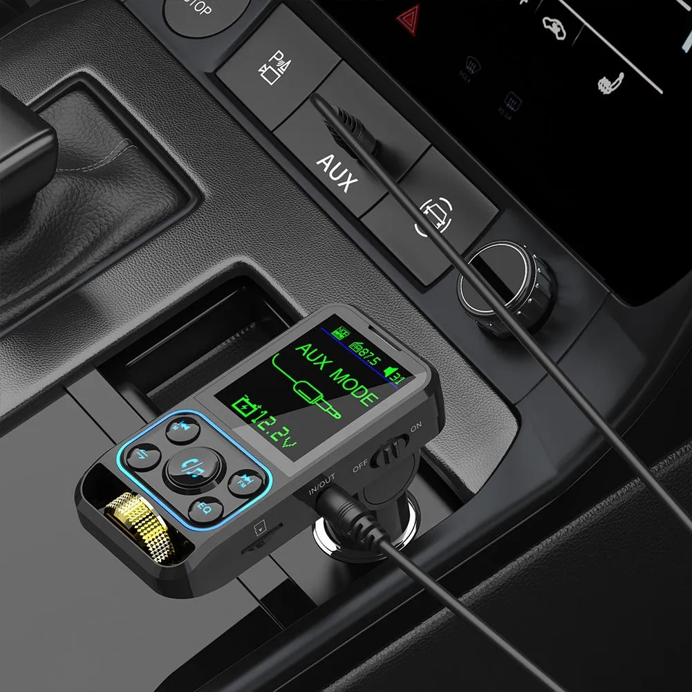 US Fm Transmitter Wireless Car Handsfree Bluetooth-compatible Mp3