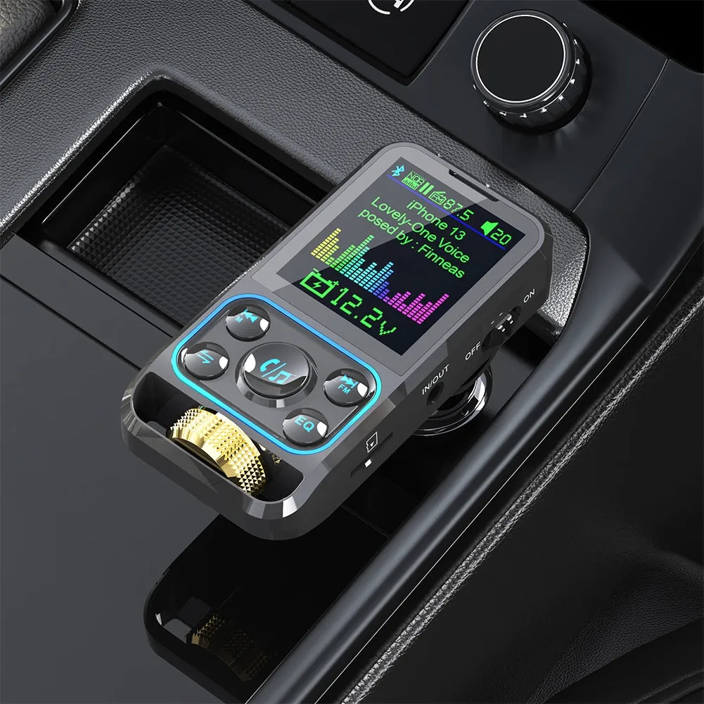 US Fm Transmitter Wireless Car Handsfree Bluetooth-compatible Mp3