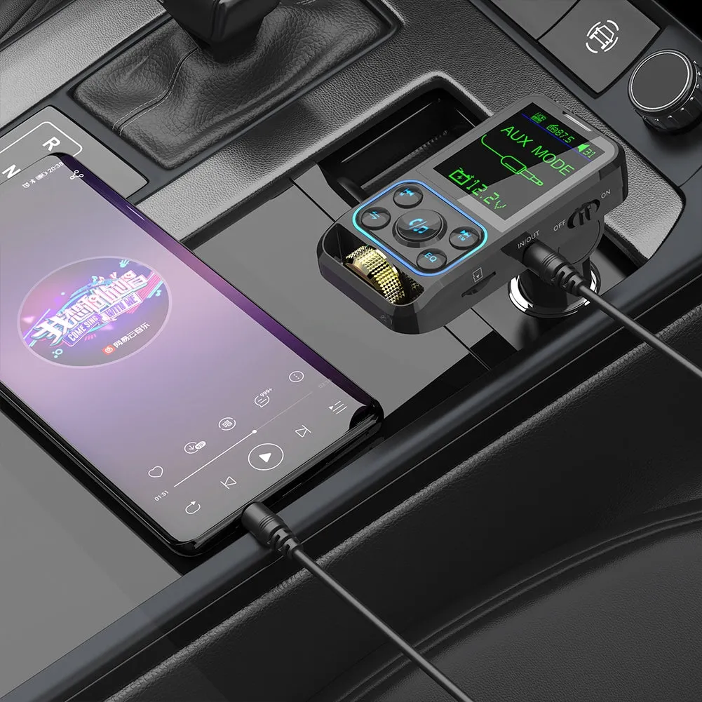 US Fm Transmitter Wireless Car Handsfree Bluetooth-compatible Mp3
