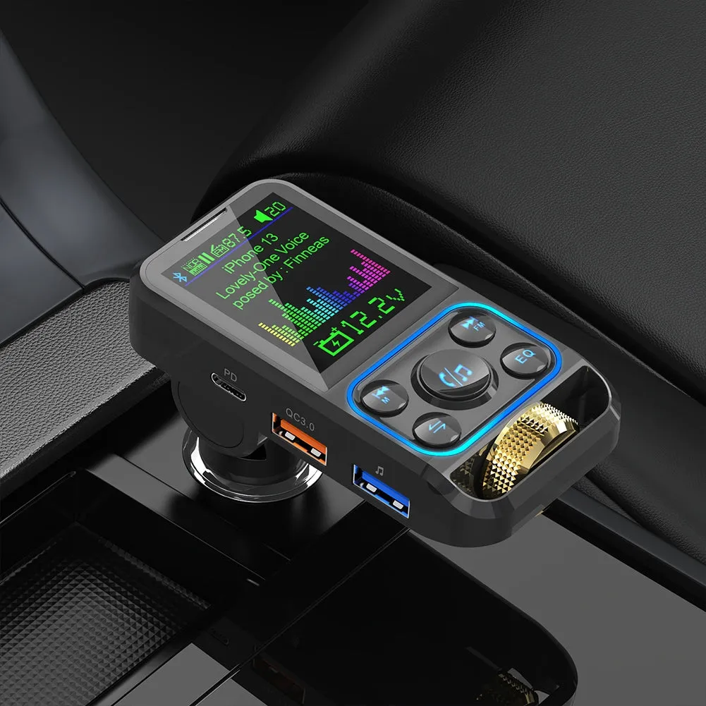 US Fm Transmitter Wireless Car Handsfree Bluetooth-compatible Mp3
