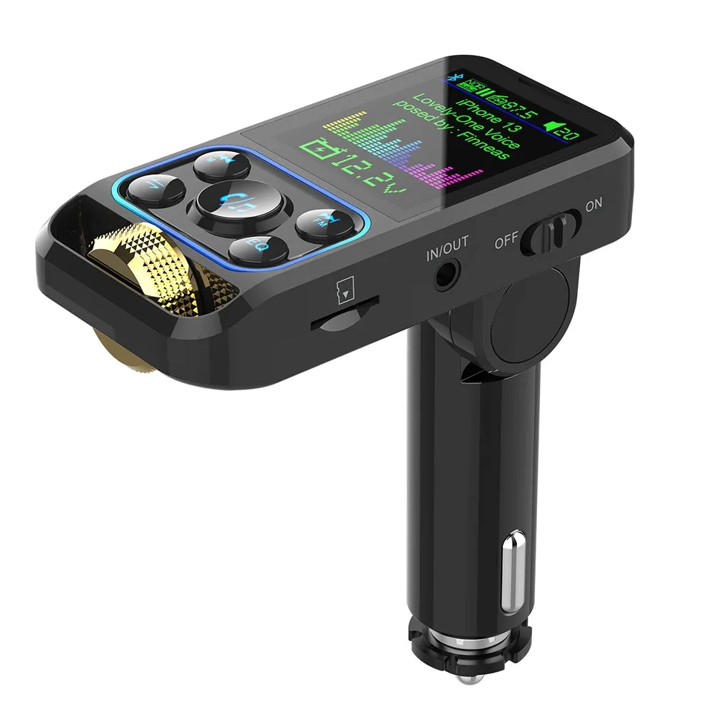 US Fm Transmitter Wireless Car Handsfree Bluetooth-compatible Mp3