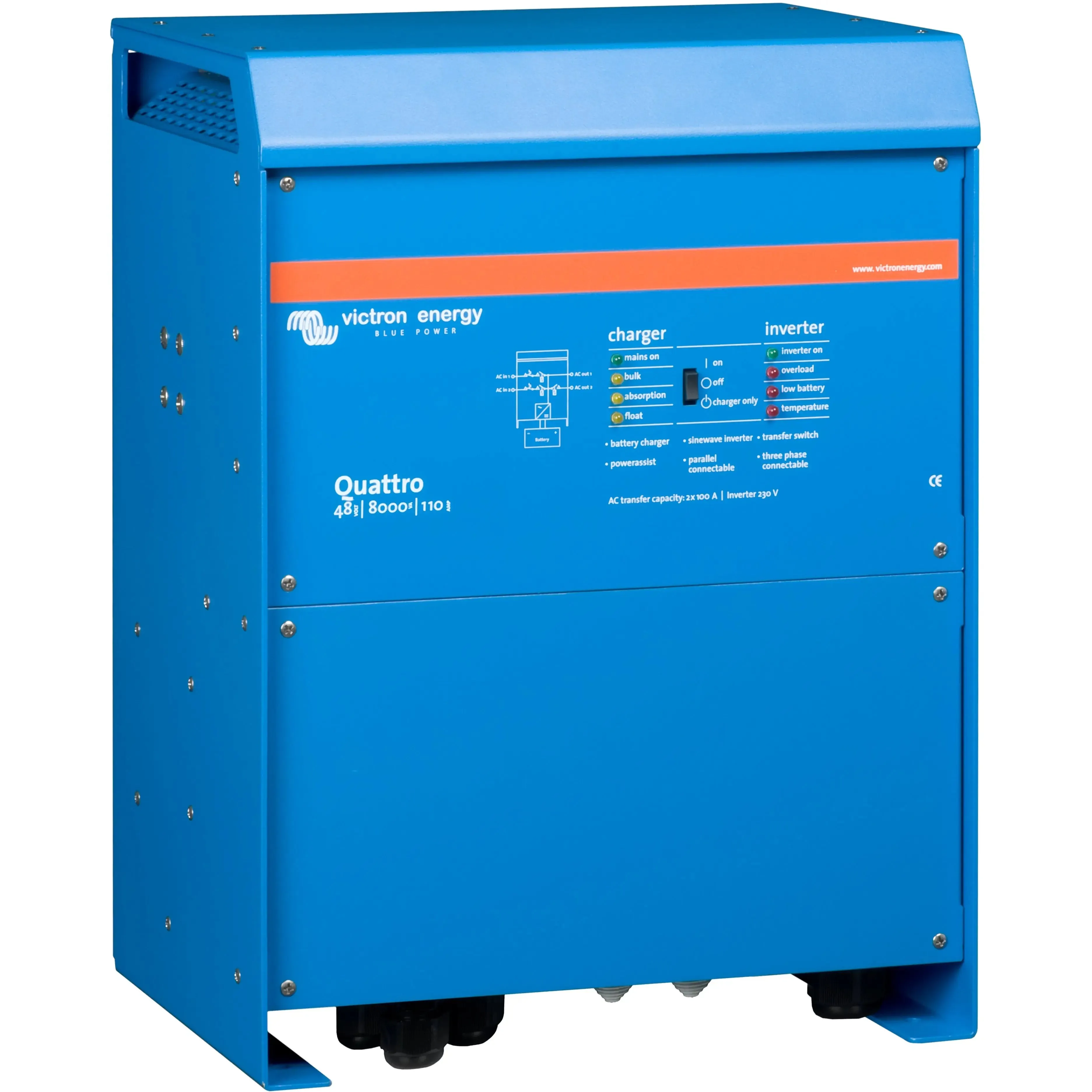Victron Quattro 8000VA 48V 230VAC VE.Bus Inverter/Charger [EU Model]