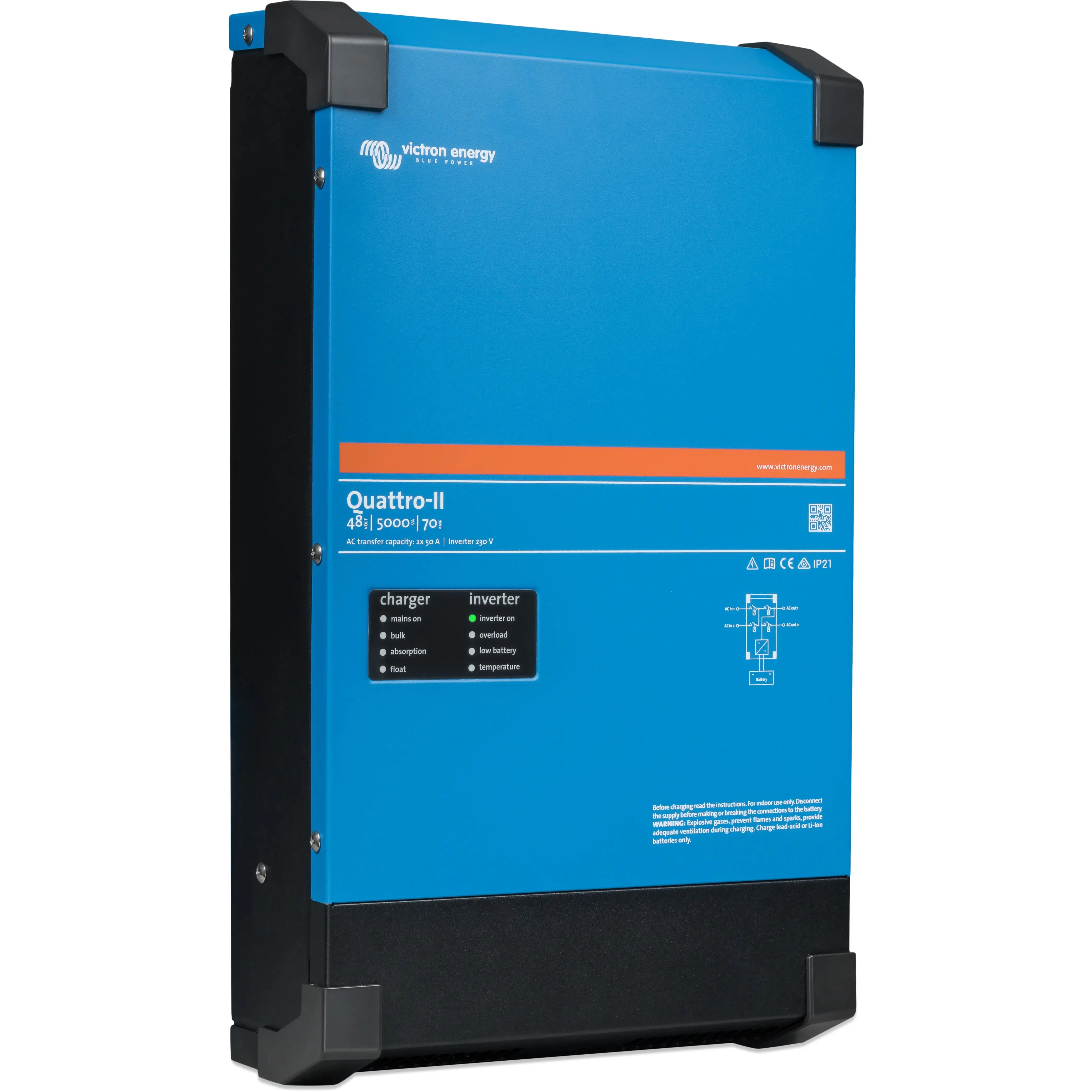Victron Quattro-II 5000VA 48V 230VAC Inverter/Charger [EU Model]