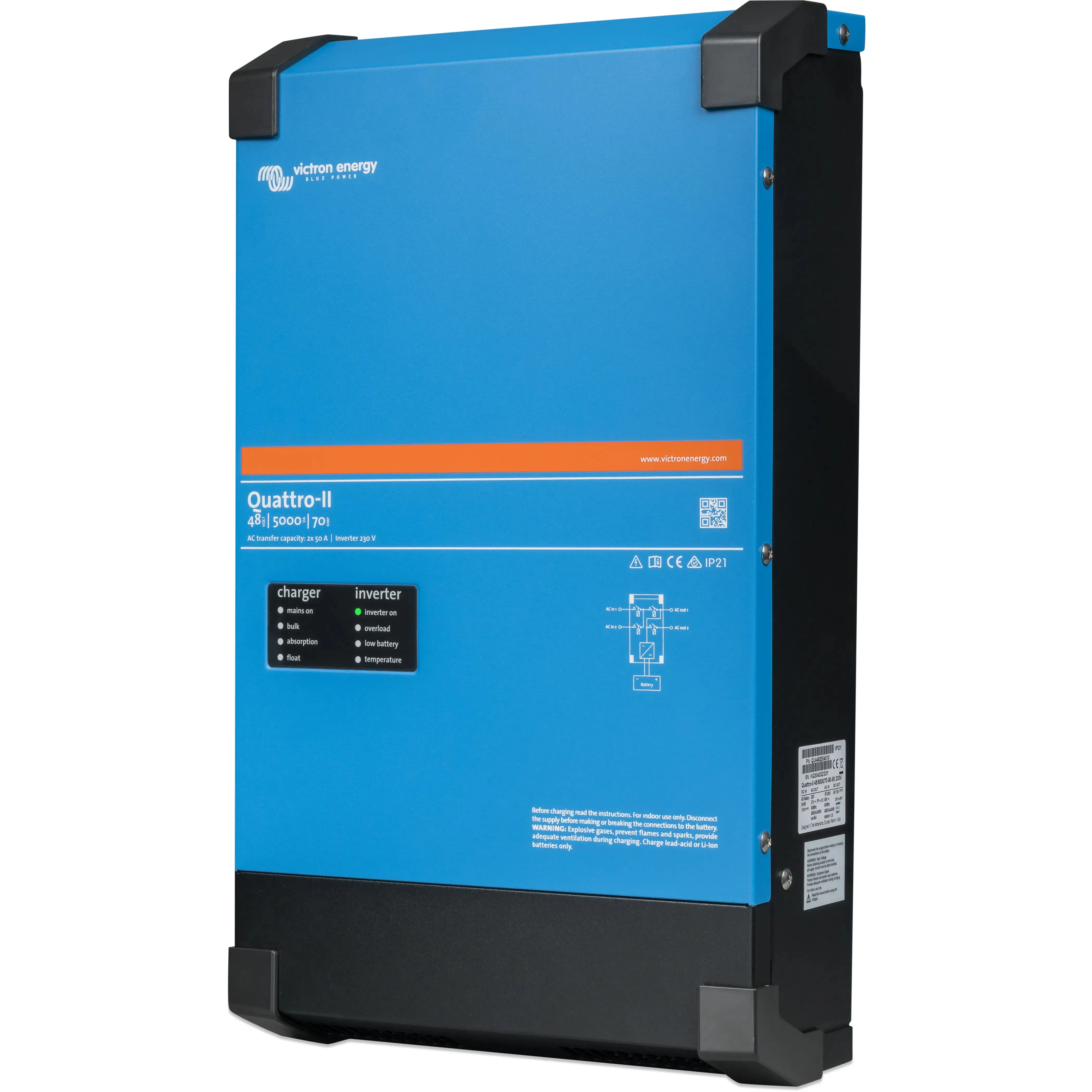 Victron Quattro-II 5000VA 48V 230VAC Inverter/Charger [EU Model]